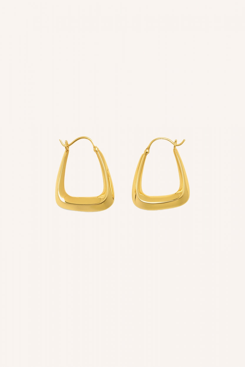 luna-earring-gold-gold plated-all-time classic-by-bar-sfeerbeeld