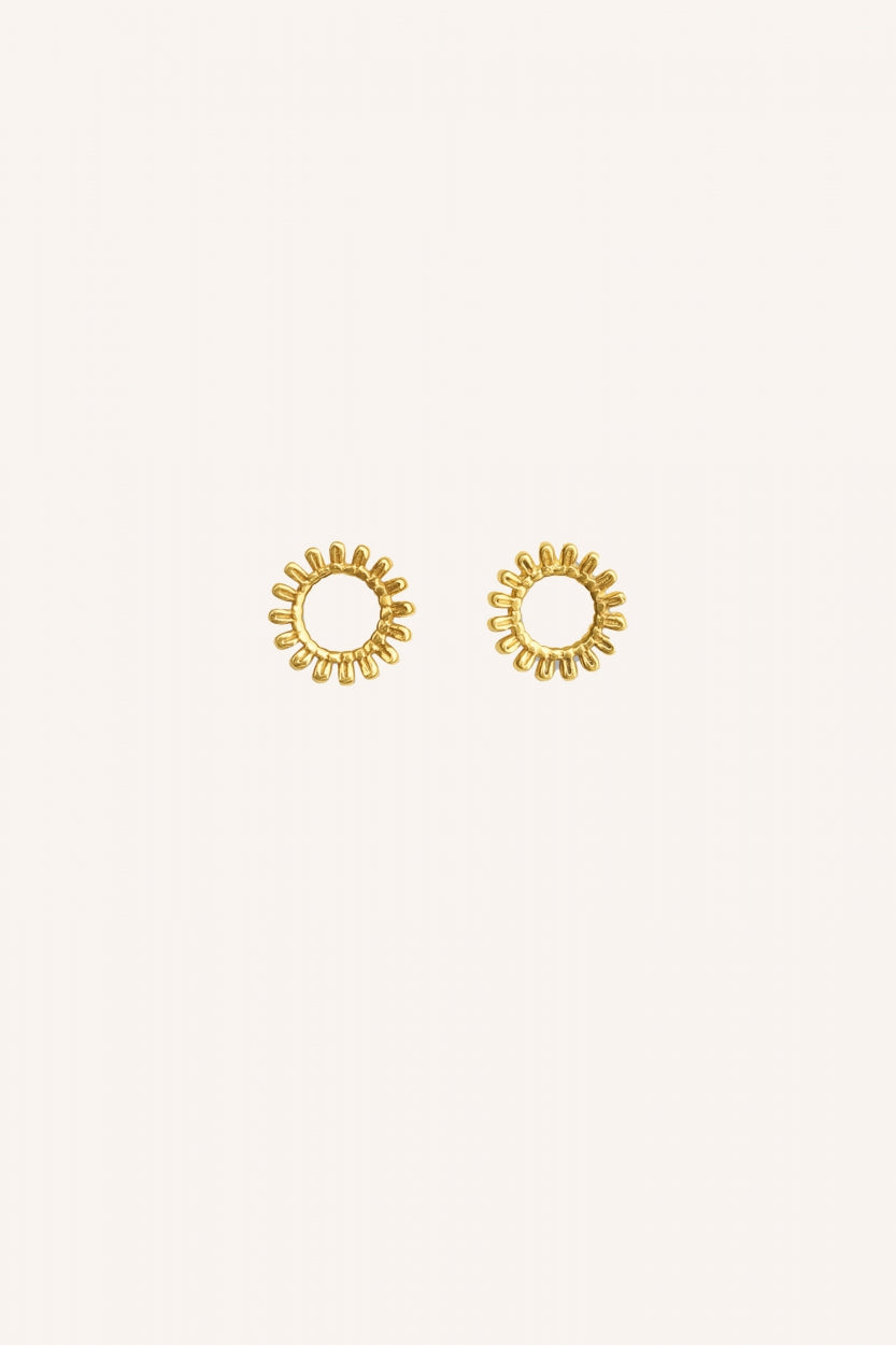 ruby stud earring | gold