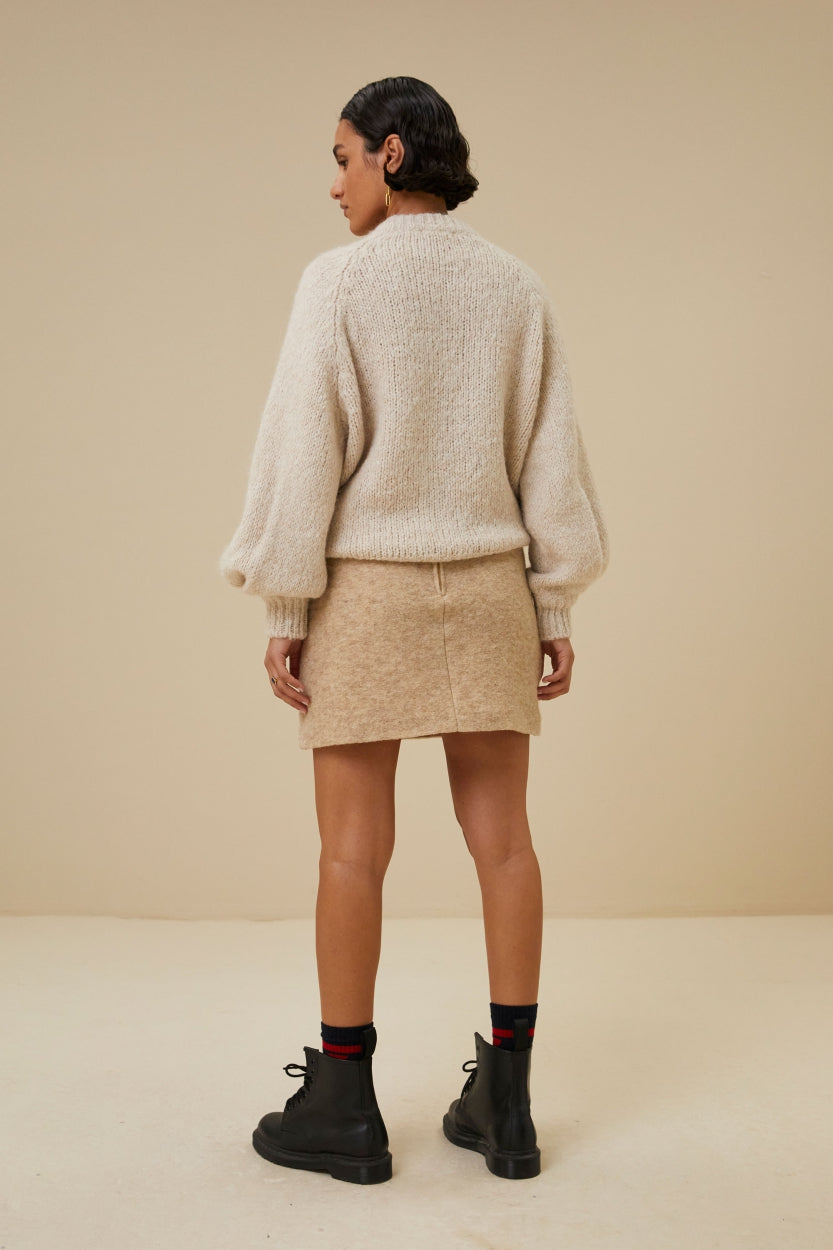 lot woolen skirt | sand melange