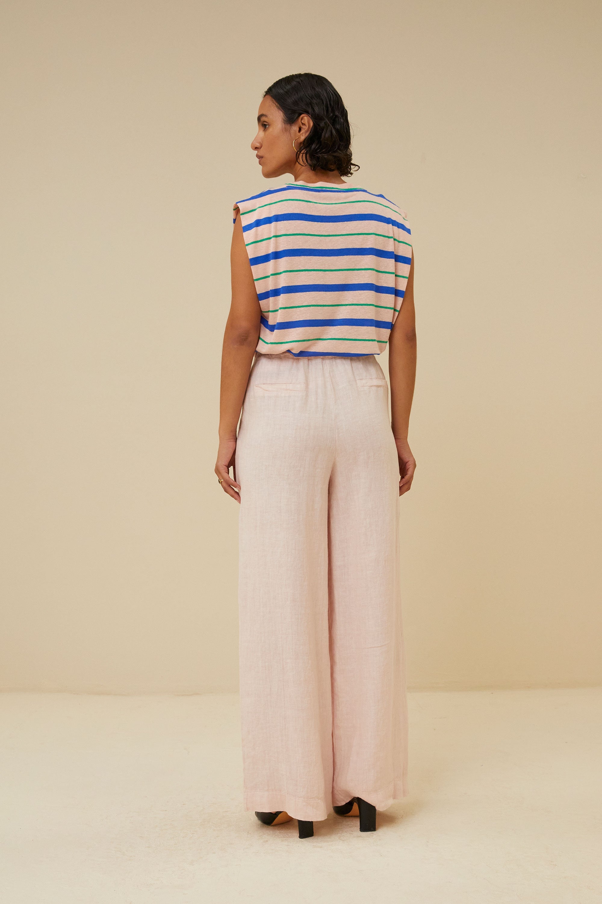 diede fresh stripe top | fresh rose