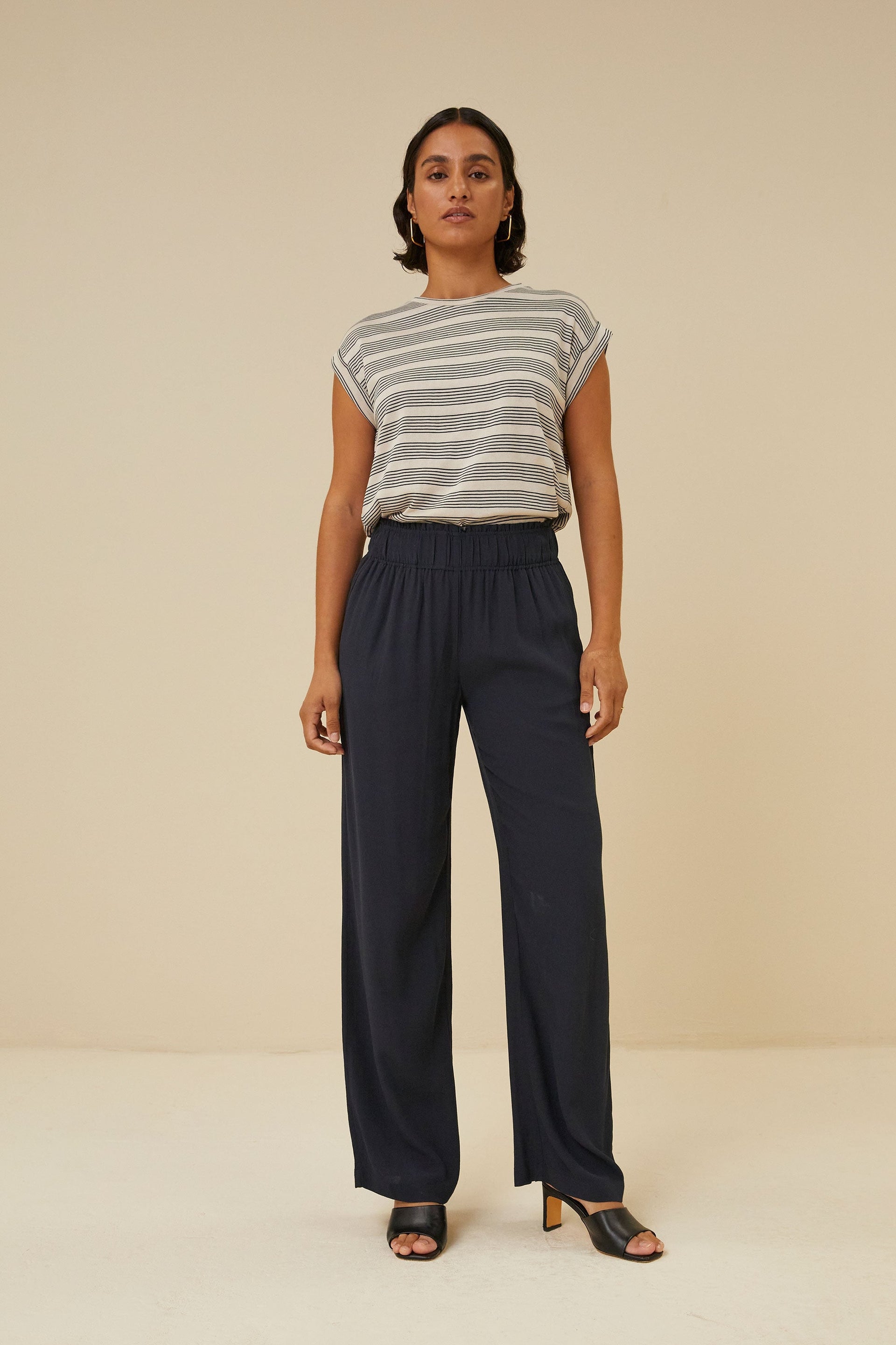 thelma nautic stripe top | midnight – by-bar