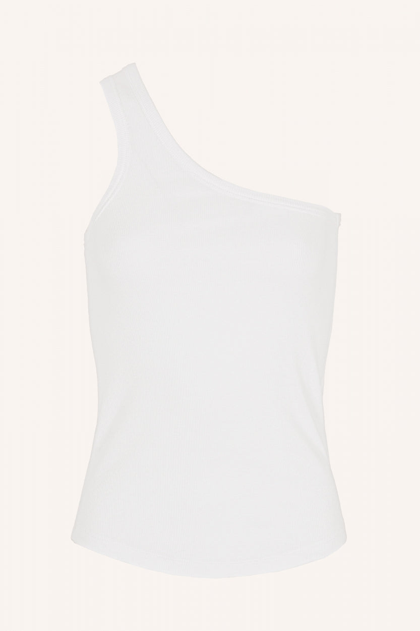 charly one shoulder top | off white