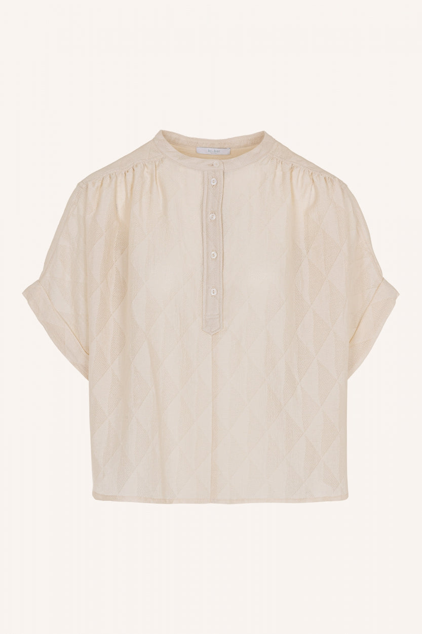 axel geo blouse | chalk