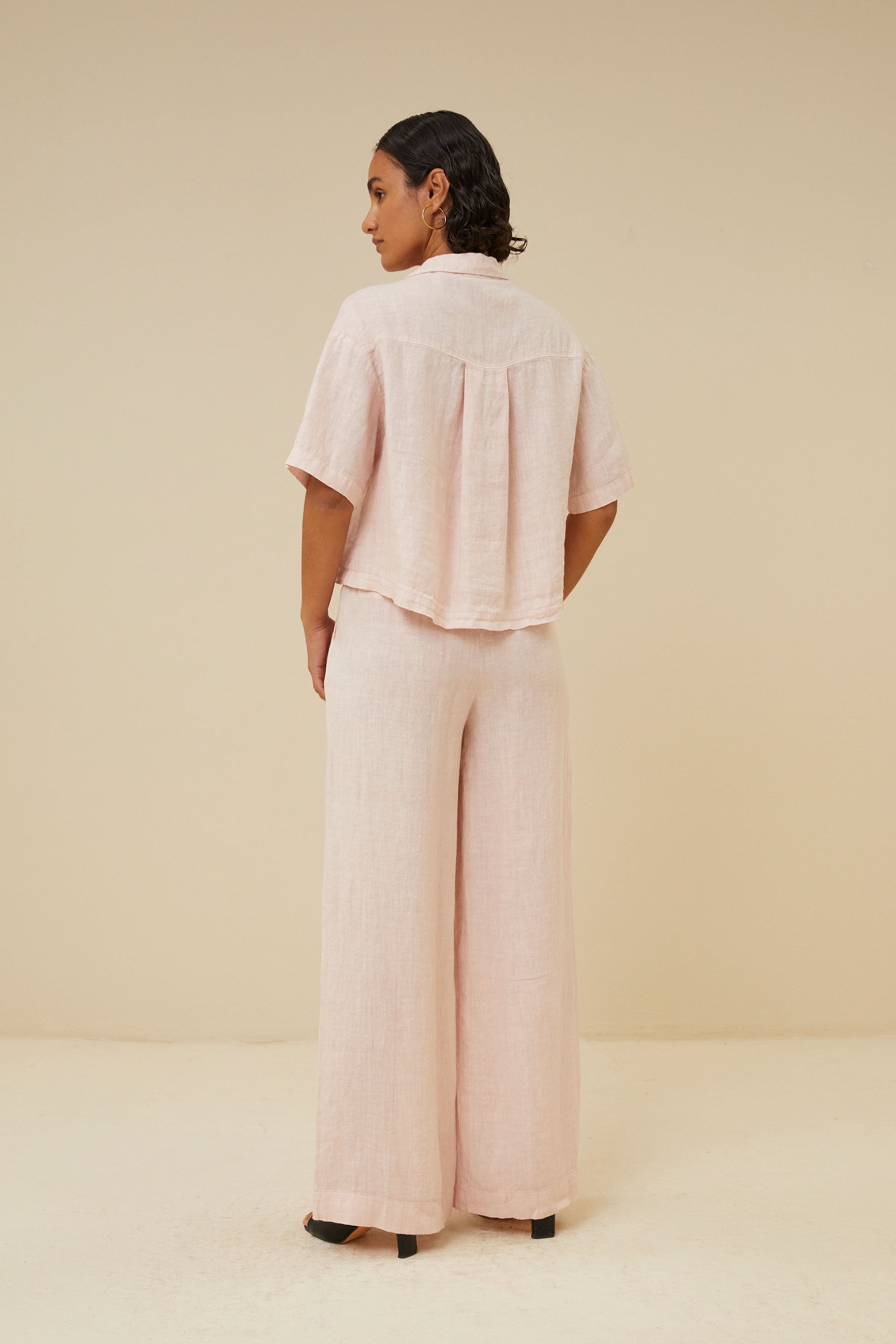 cris linen blouse | cipria pink