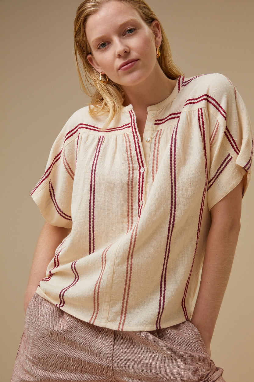 bo athia blouse | grenache