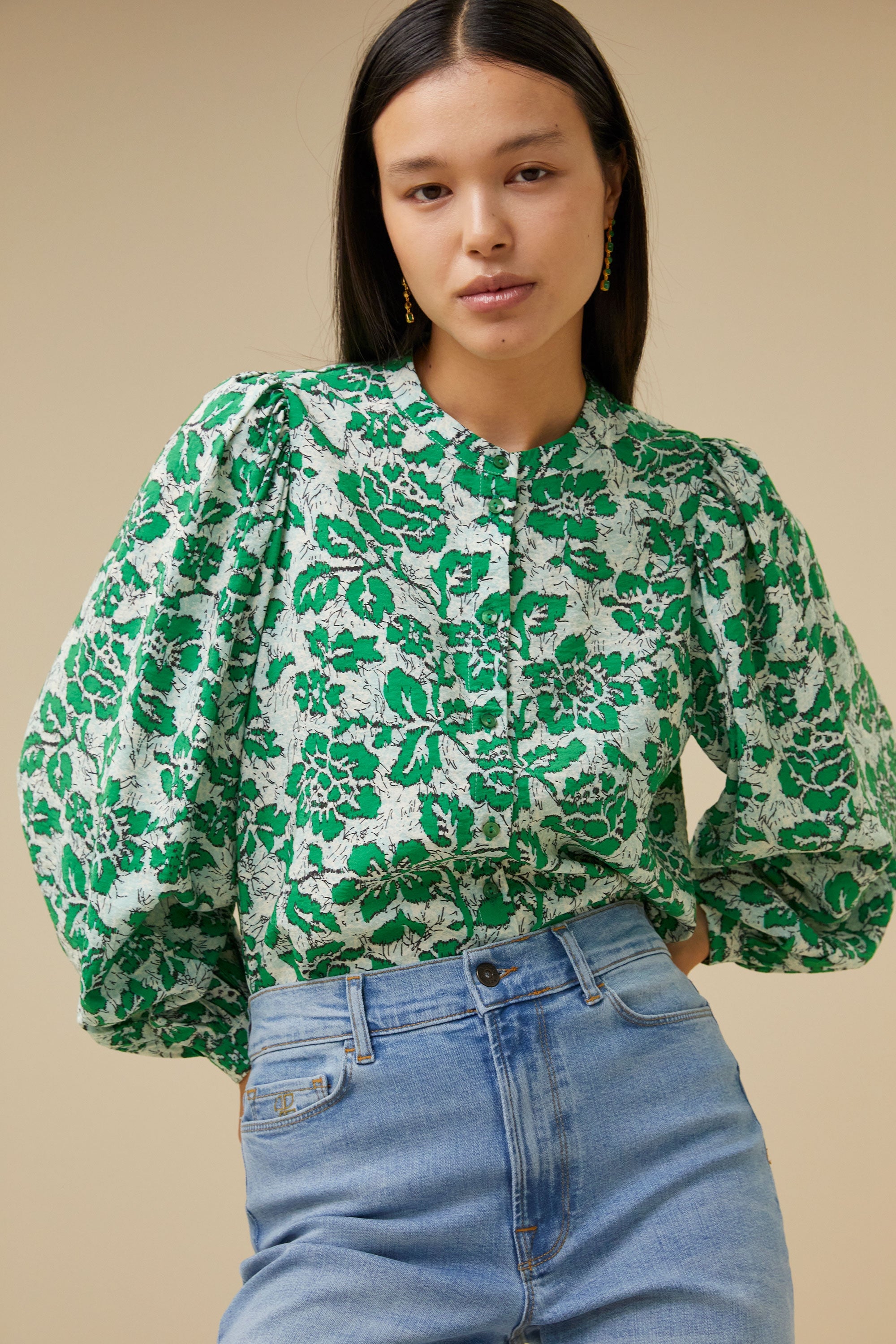 rikki batik flower blouse | batik flower print