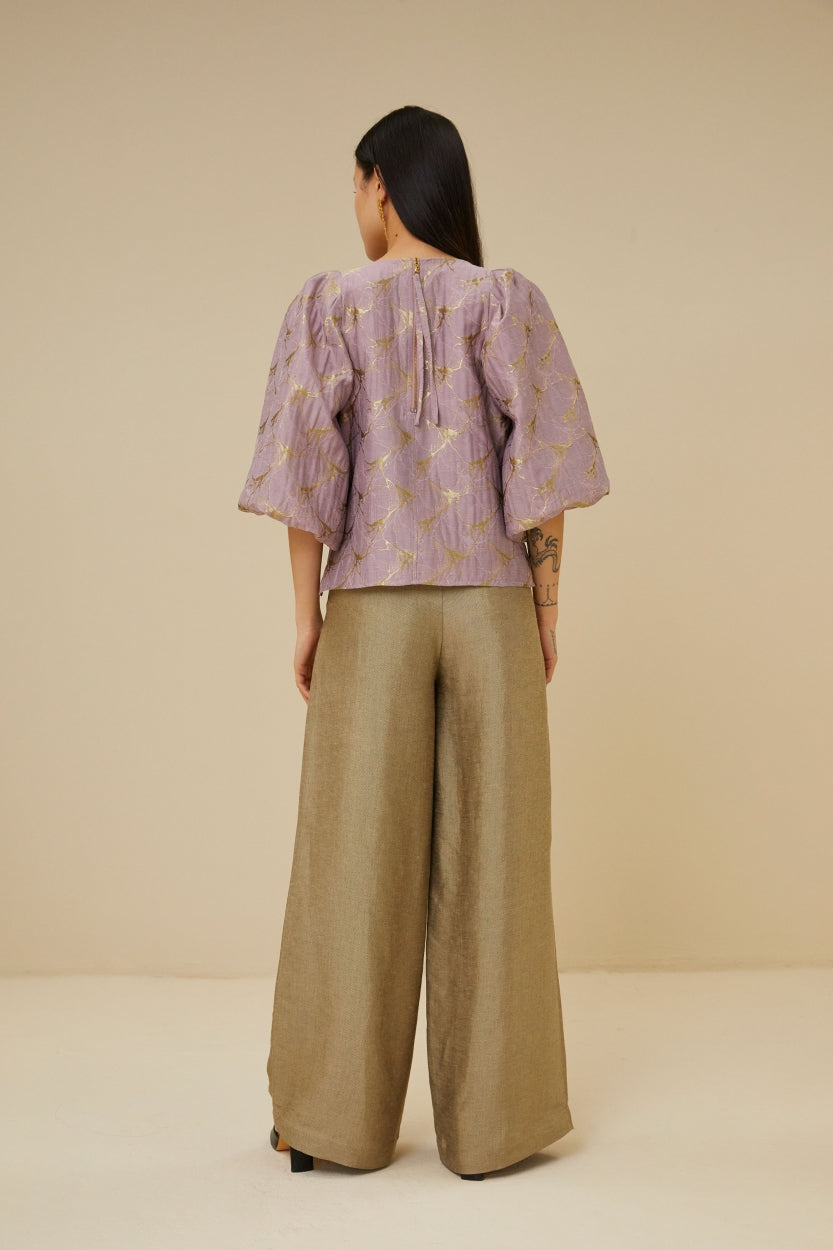 zasu jacquard blouse | dusty lilac