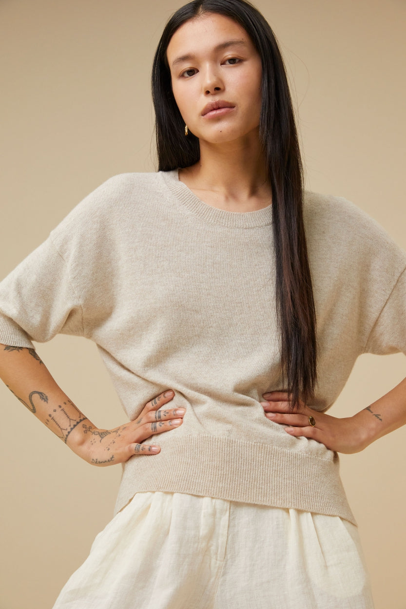 holly pullover | sand melange