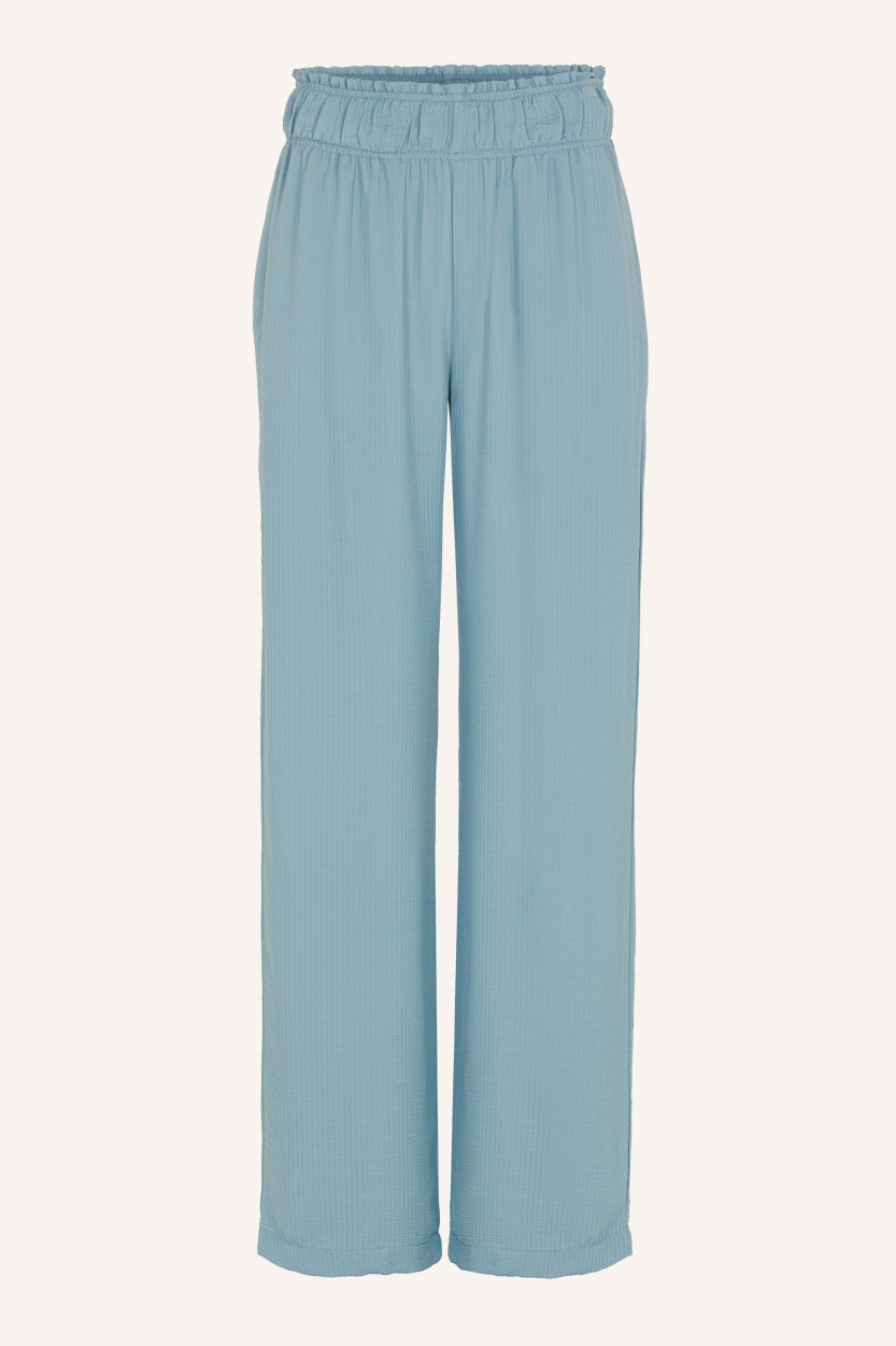 robyn satin stripe pant | ocean