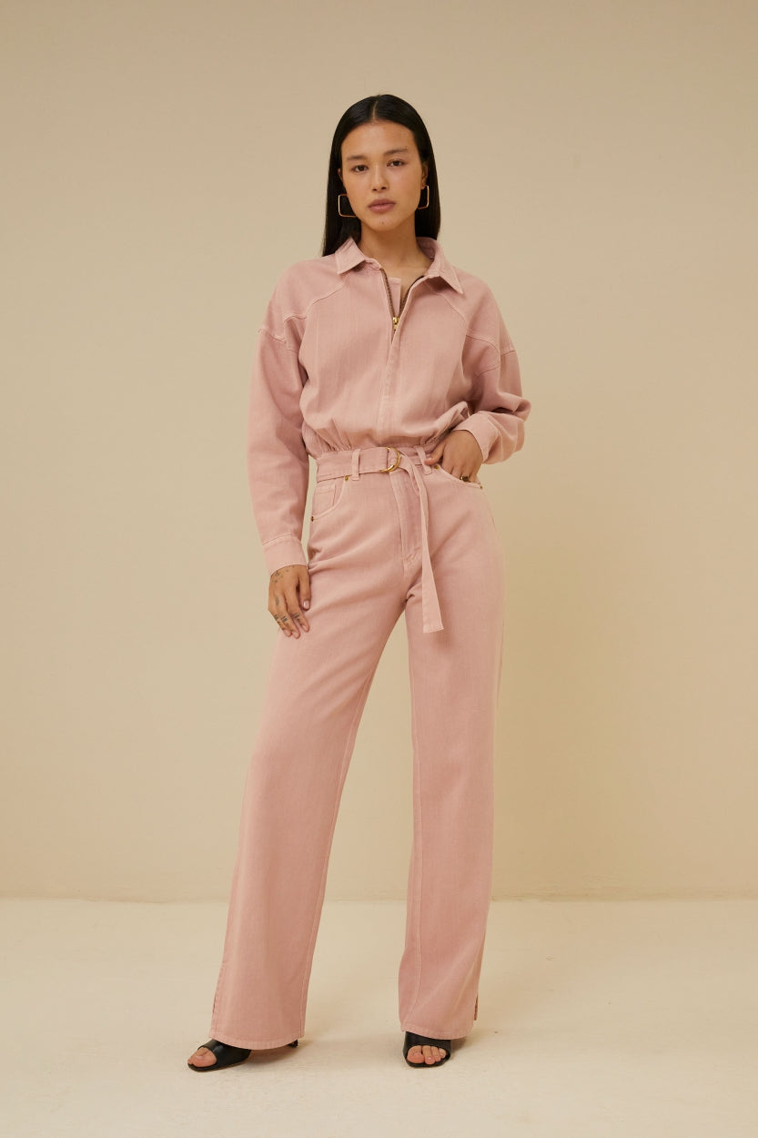 mae twill suit | lilac rose