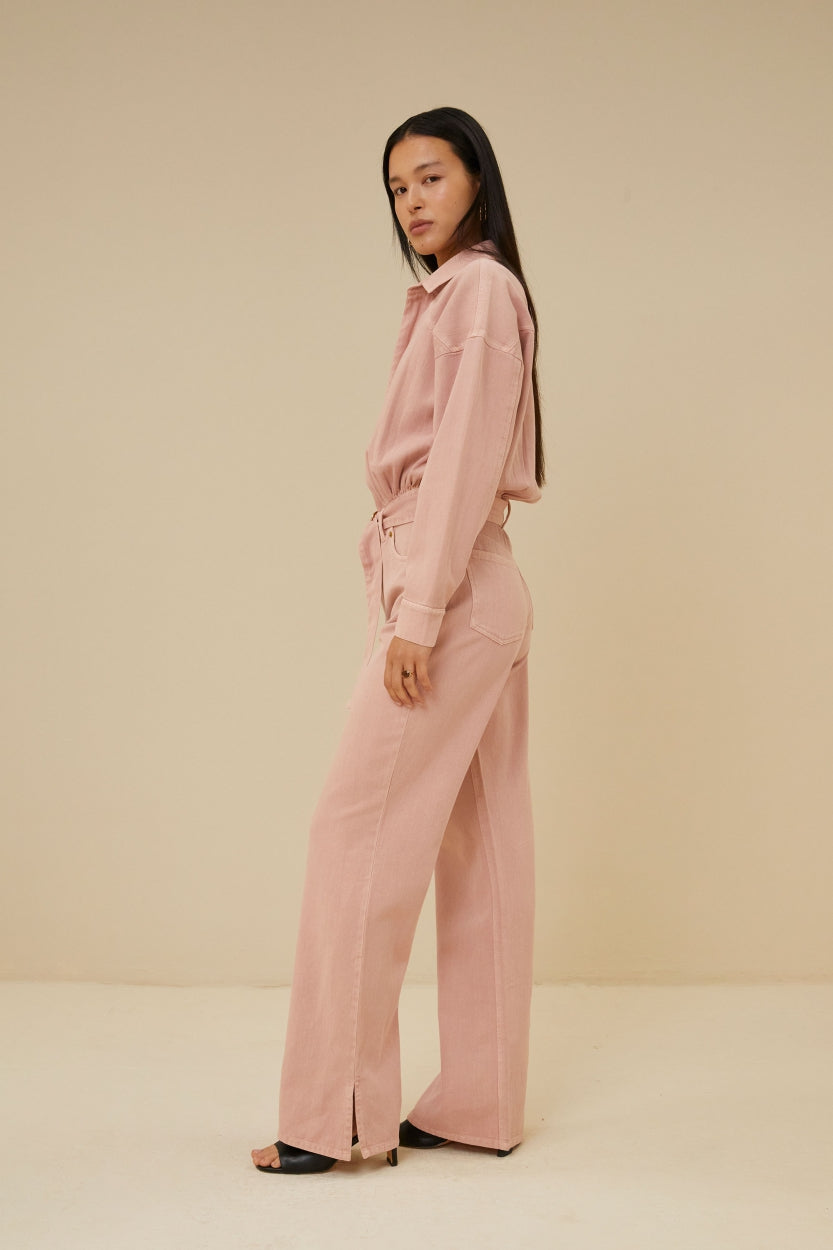 mae twill suit | lilac rose