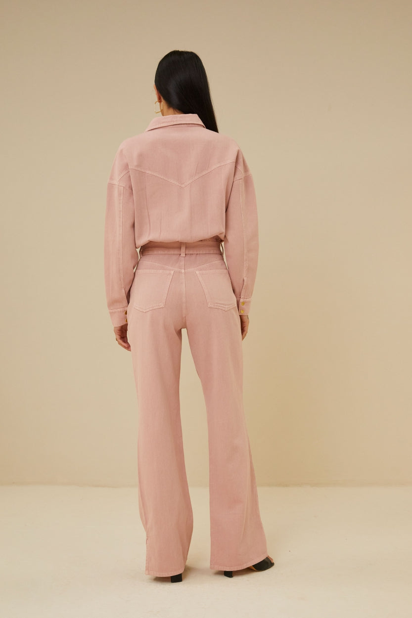 mae twill suit | lilac rose