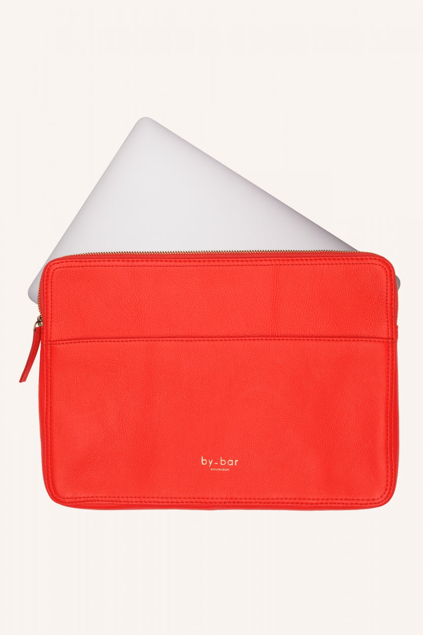 laptop bag | poppy red