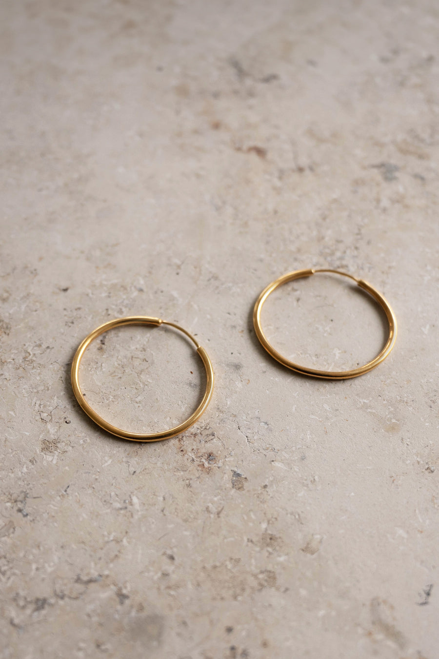 pd-round-earring-m-gold-22-karaats gouden plating-gold plated-casual fit-by-bar-aanvullende-foto