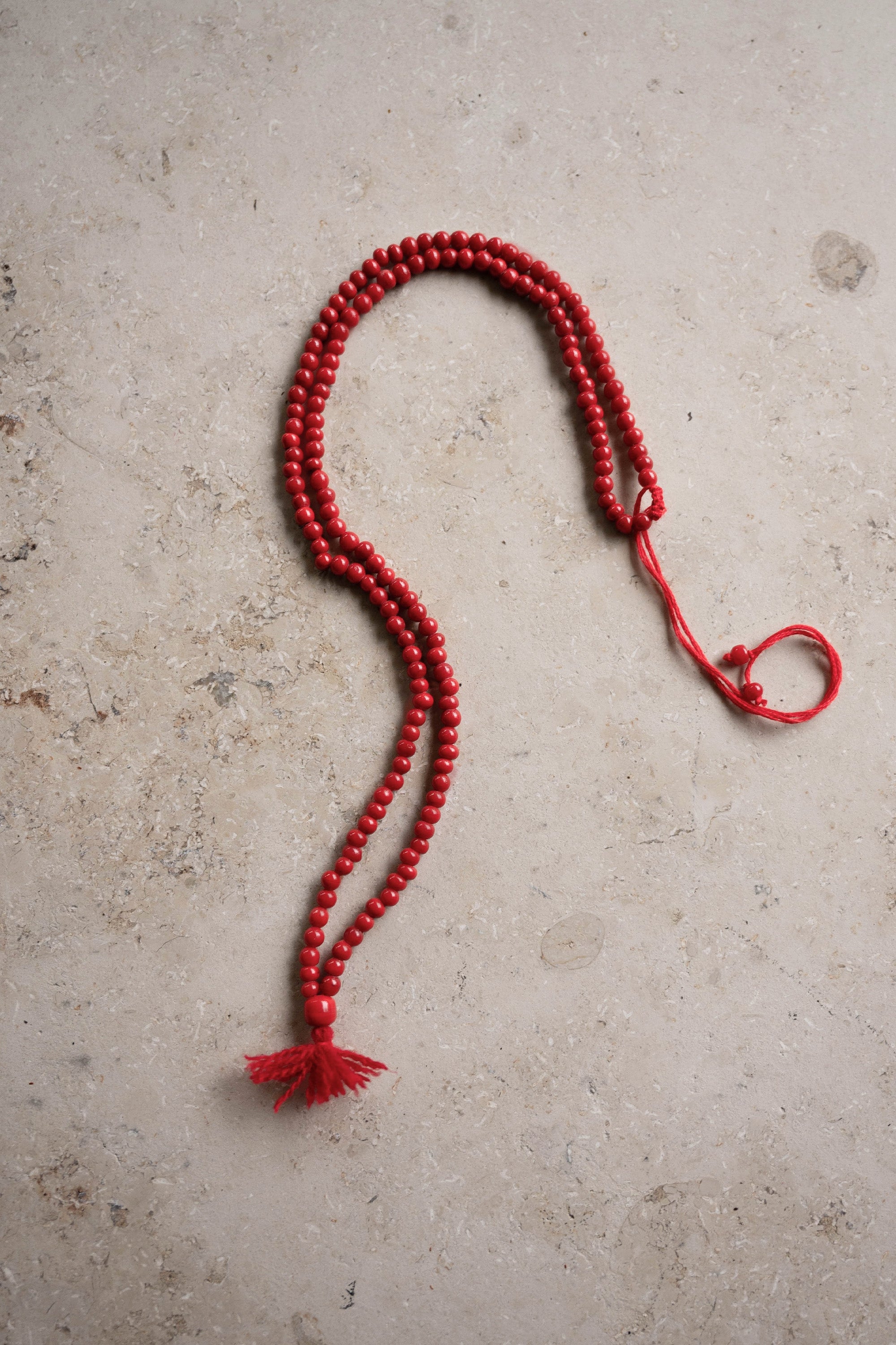 morris necklace | poppy red