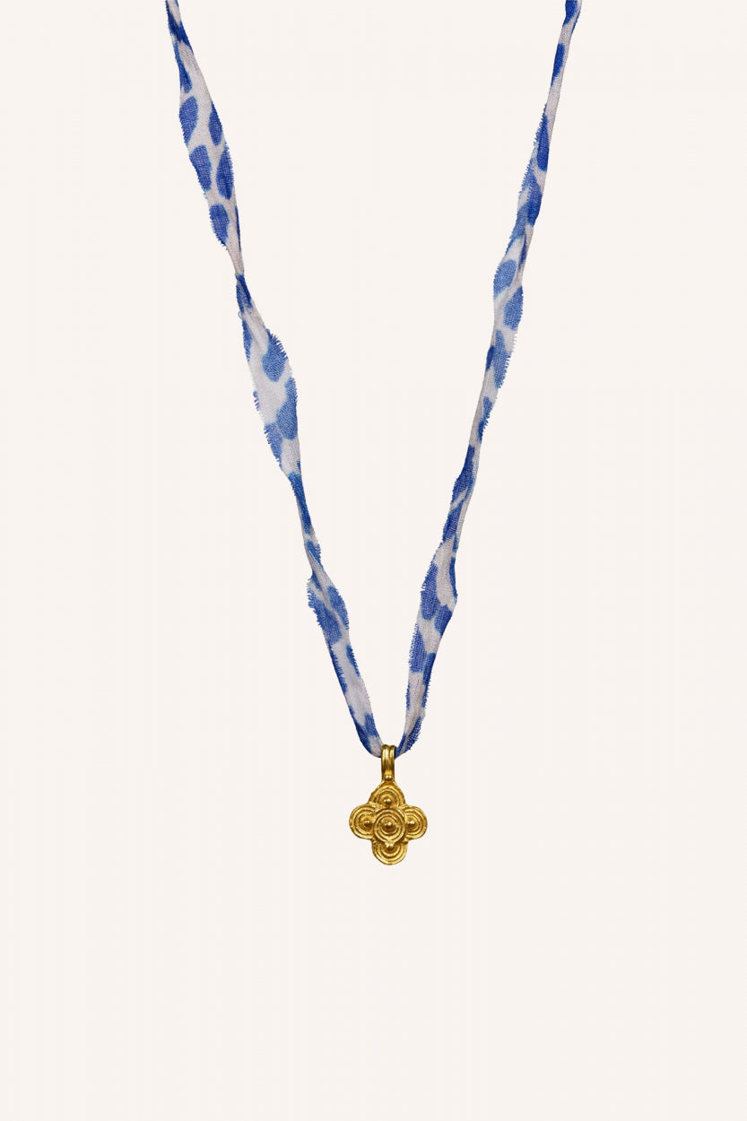 lucknow necklace | blue love print