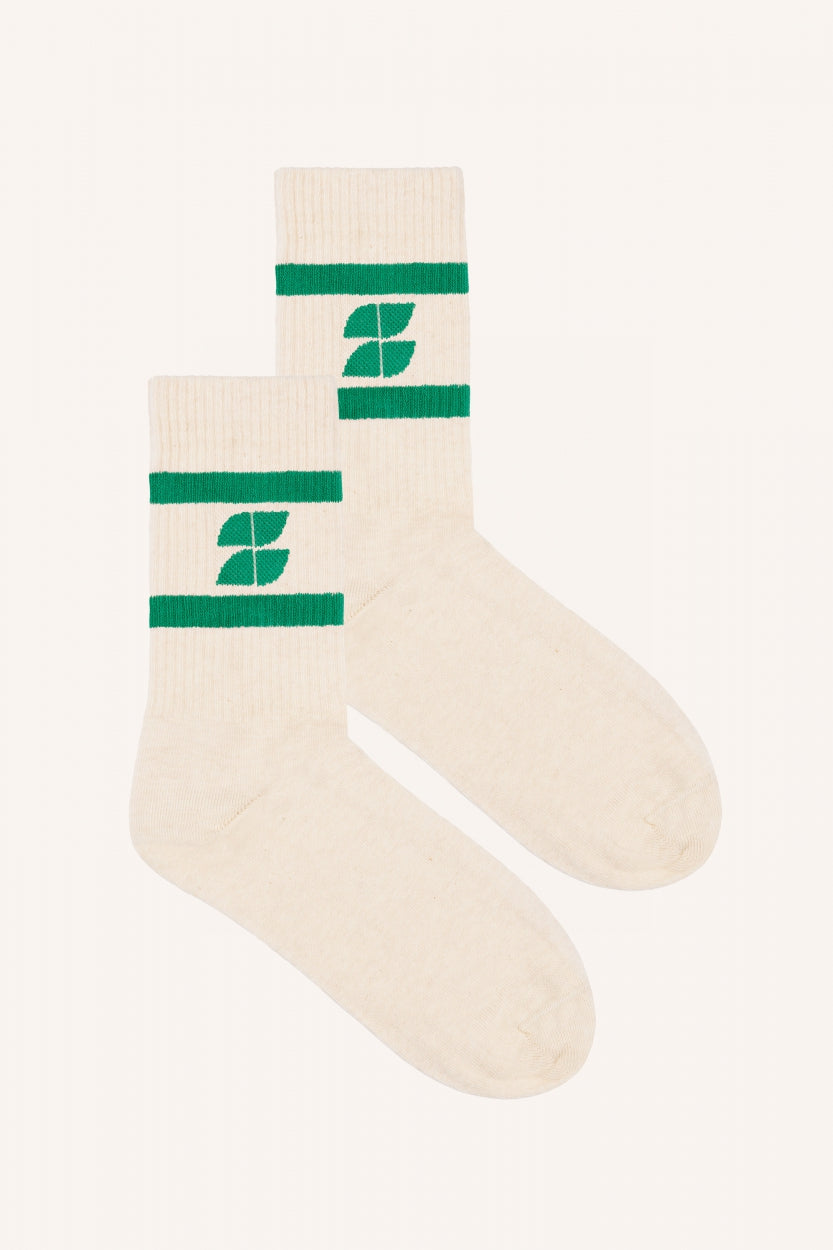 logo uni socks | spring green