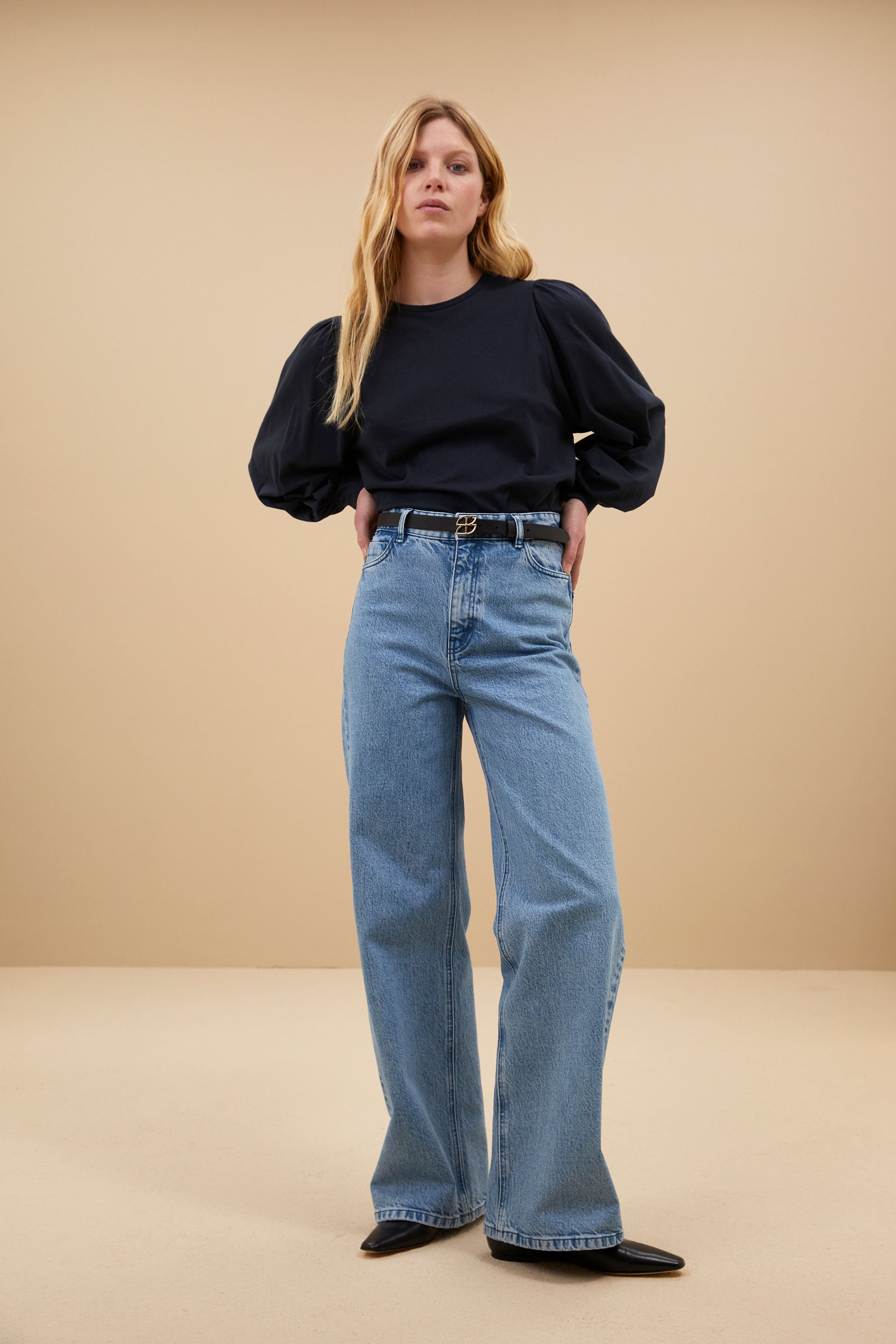 lina non stretch pants | light denim