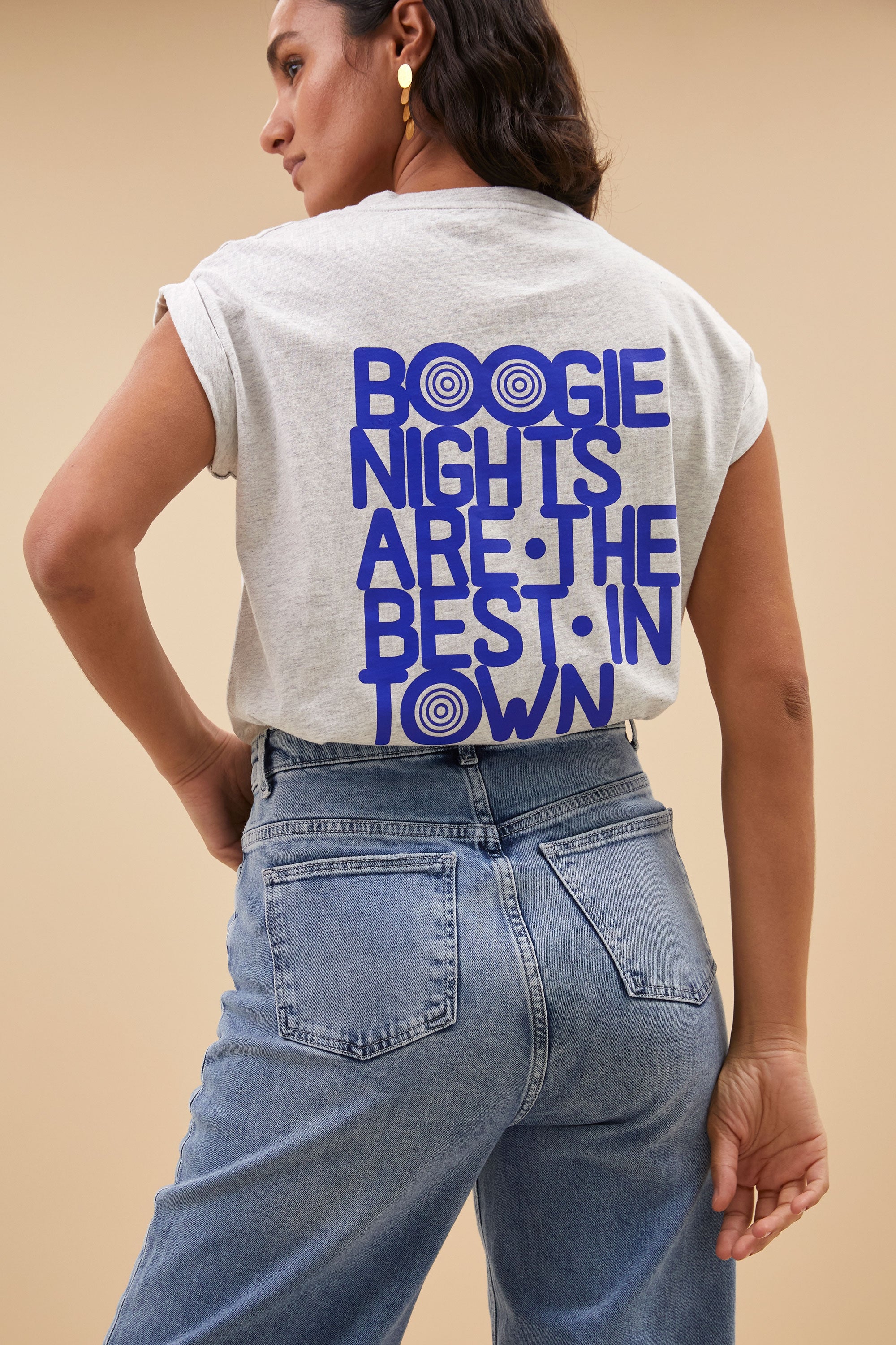 thelma boogie nights top | light grey melee