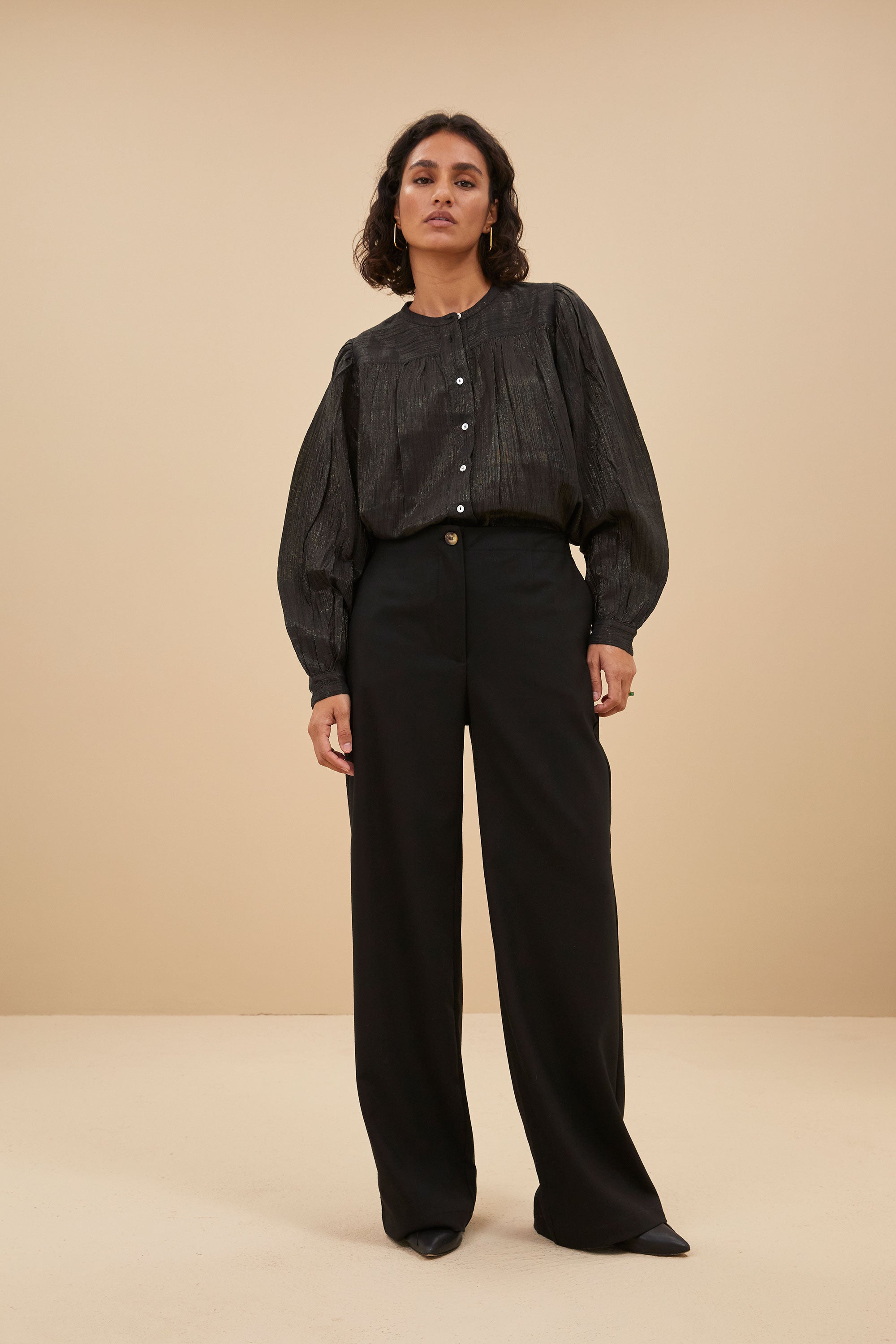 meggie lurex blouse | midnight