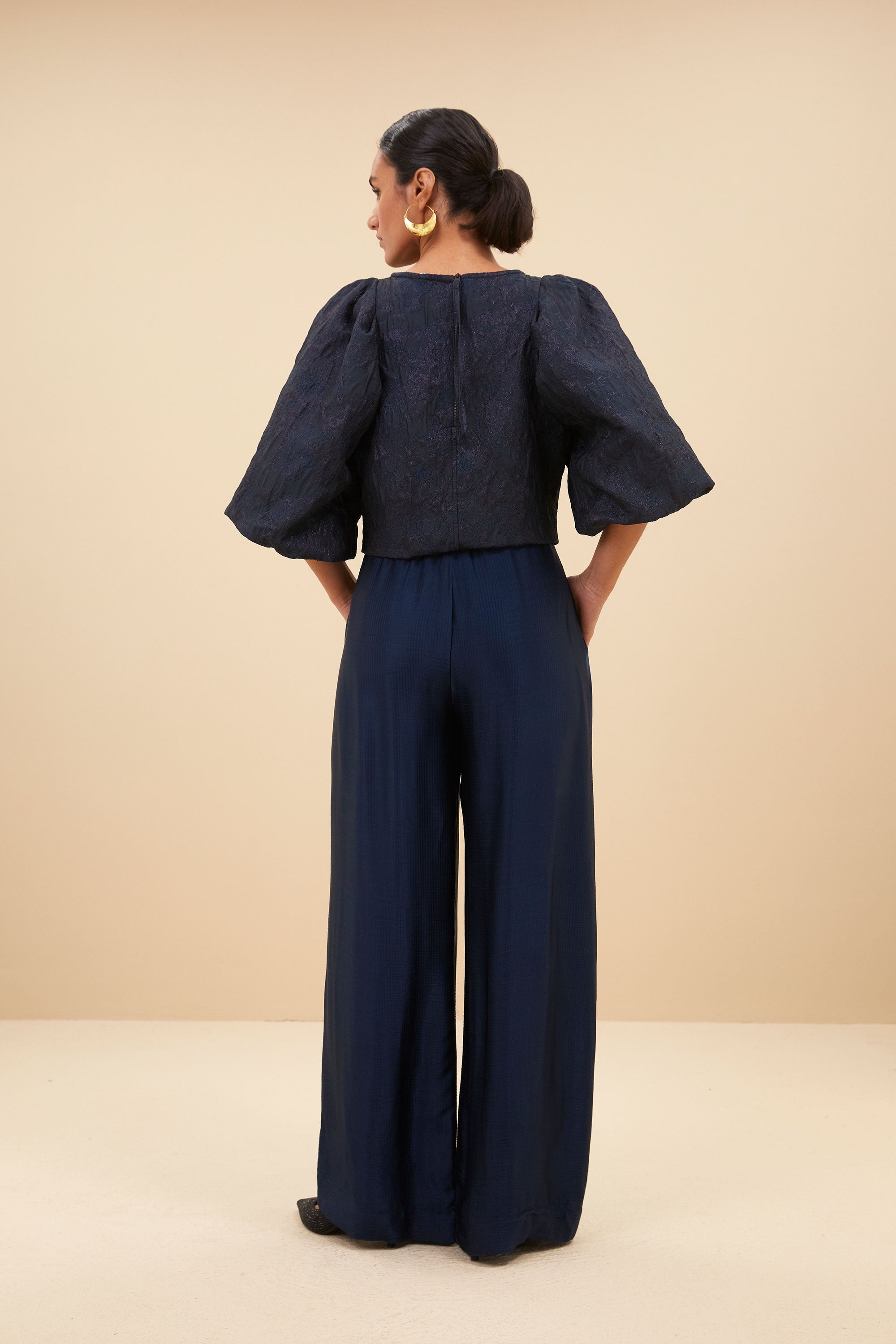 zasu jacquard blouse | midnight