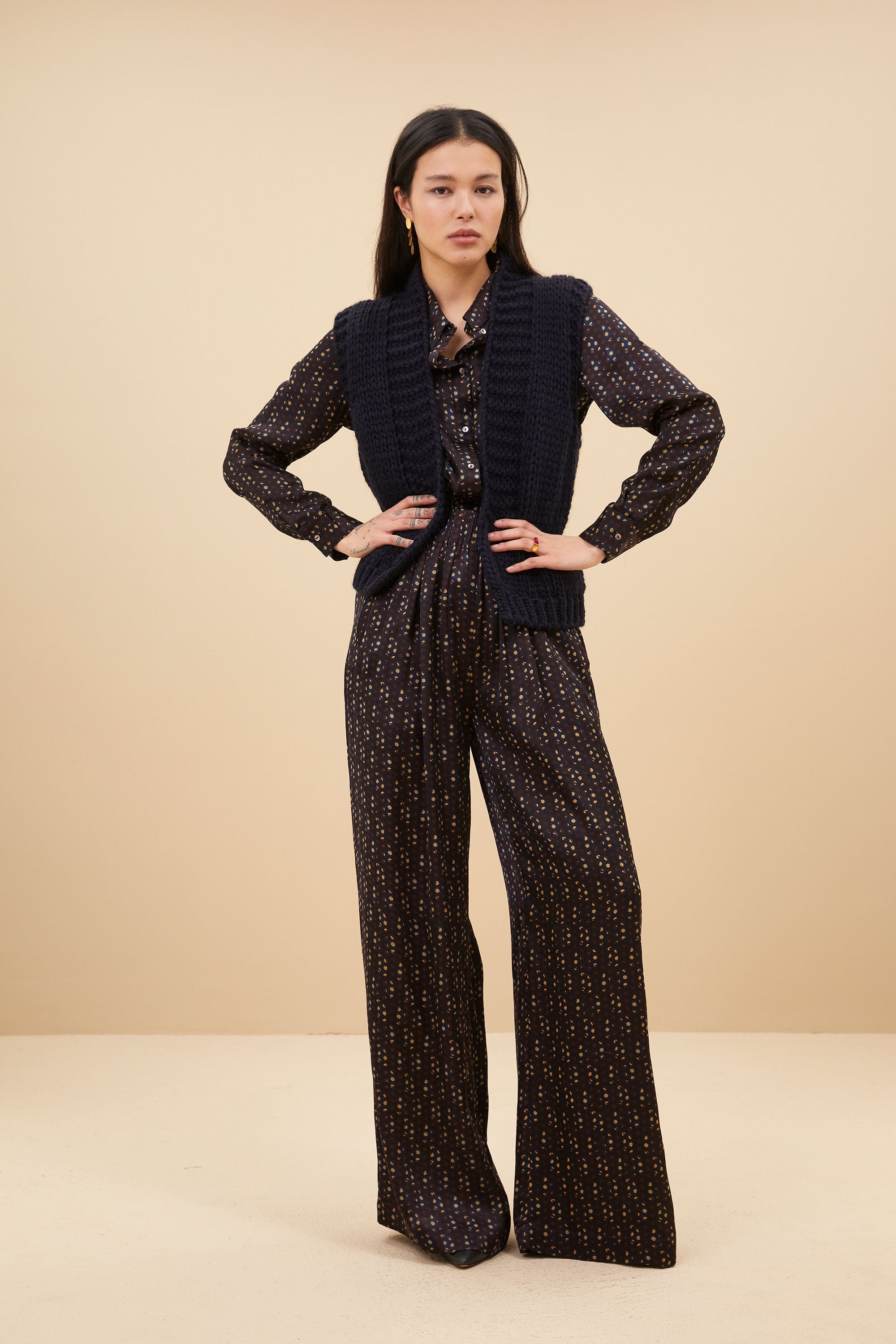 benji paisley pants | paisley dots