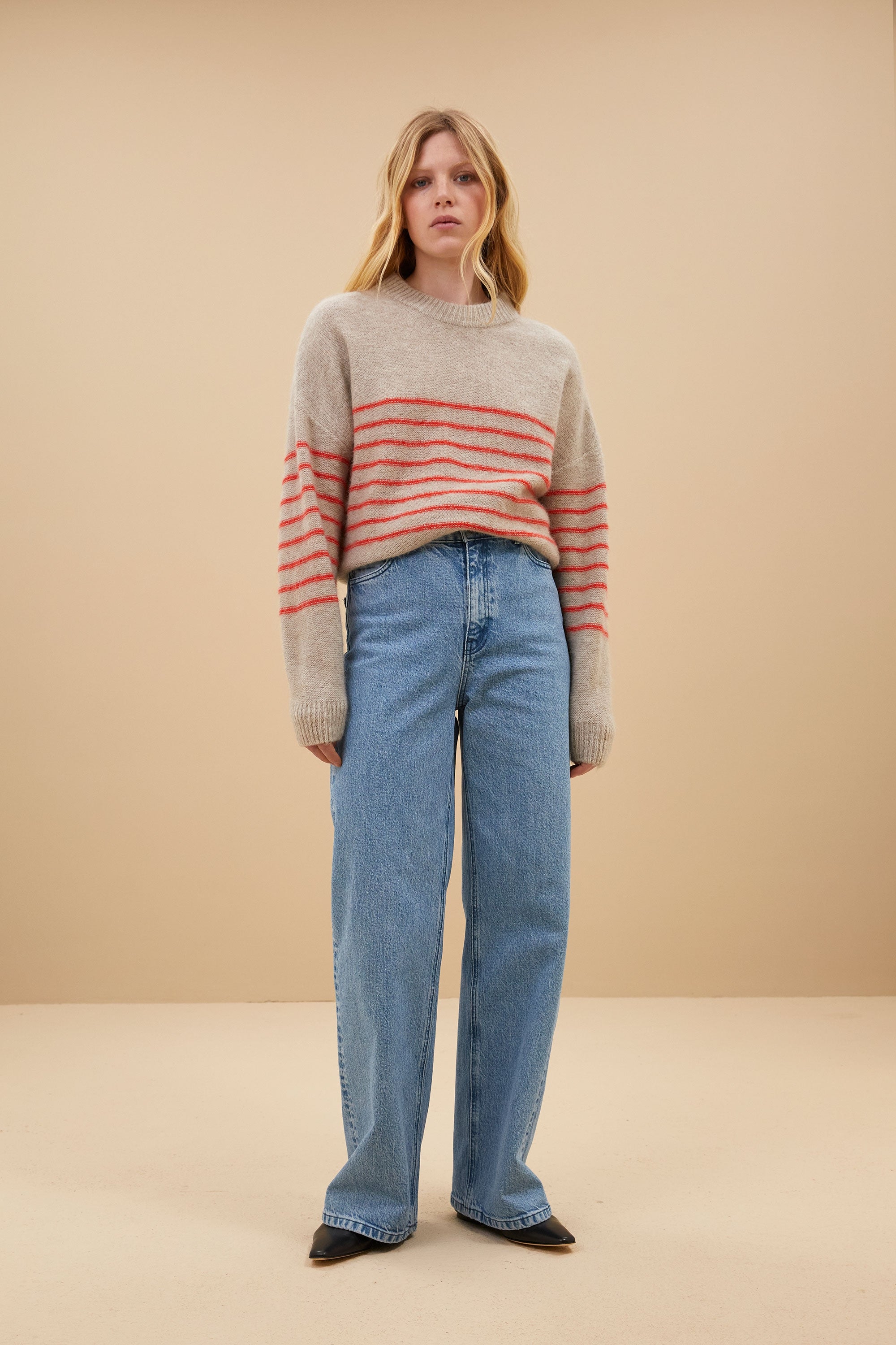 sonny stripe pullover | lipstick