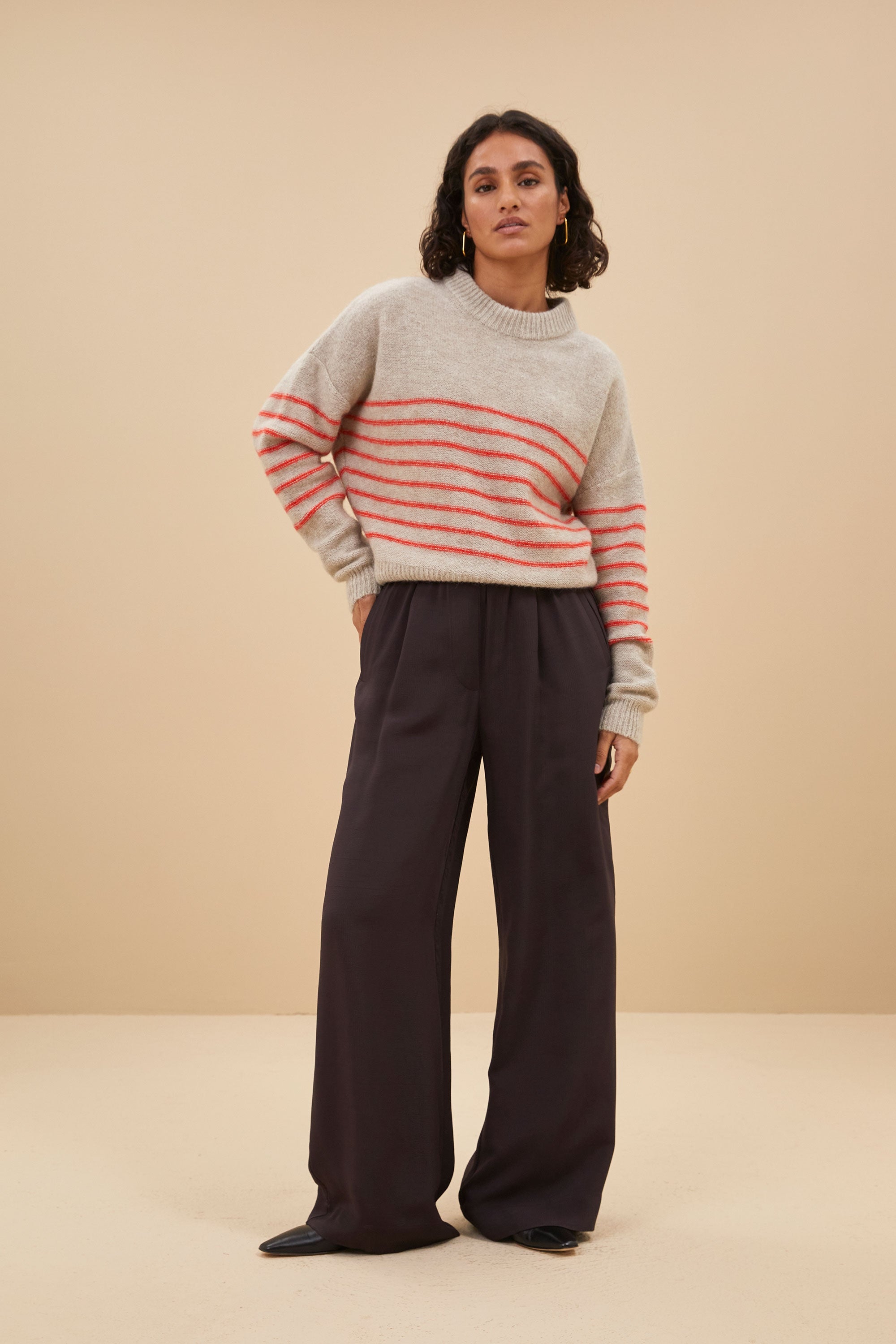 sonny stripe pullover | lipstick