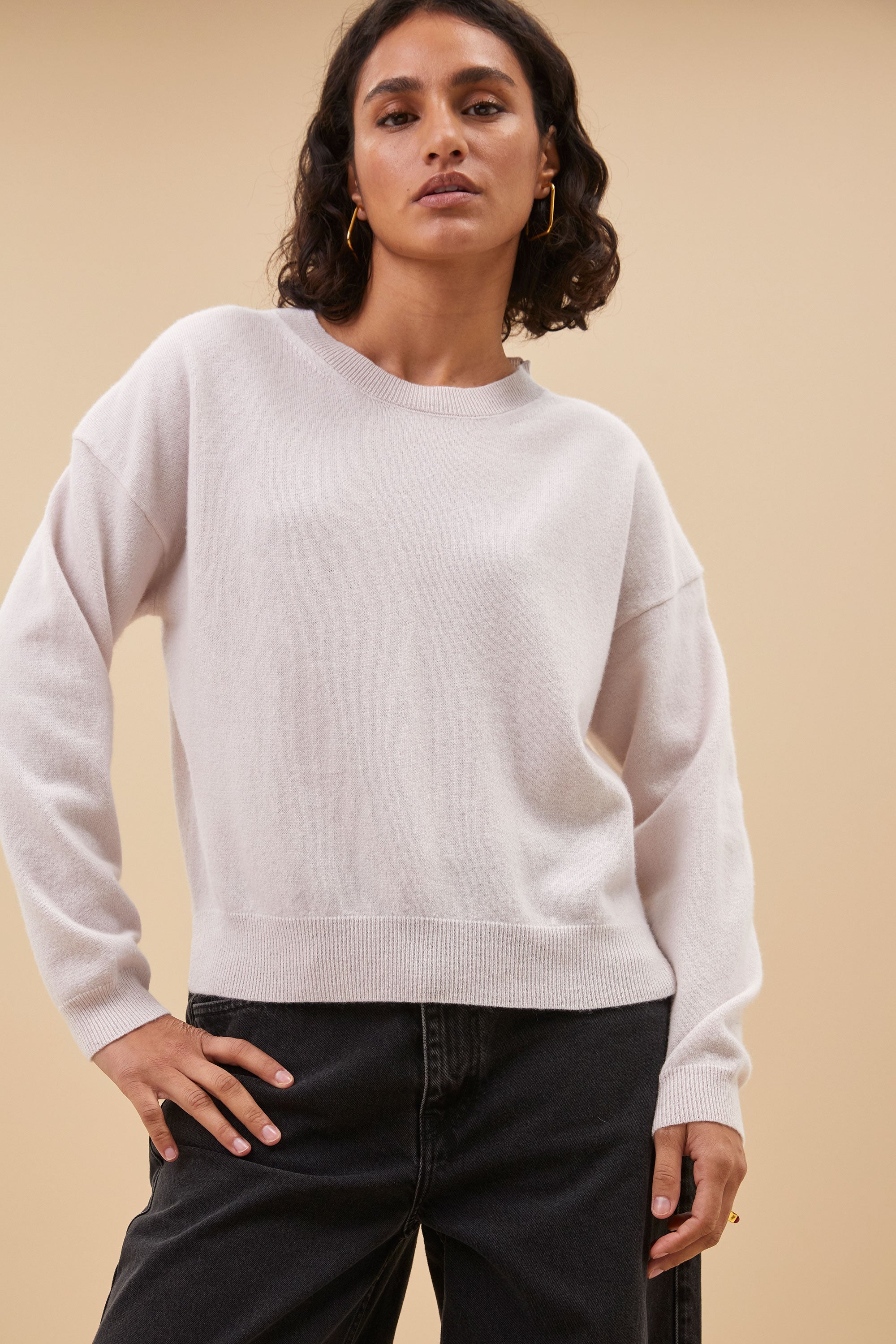 holly ls pullover | oyster melee