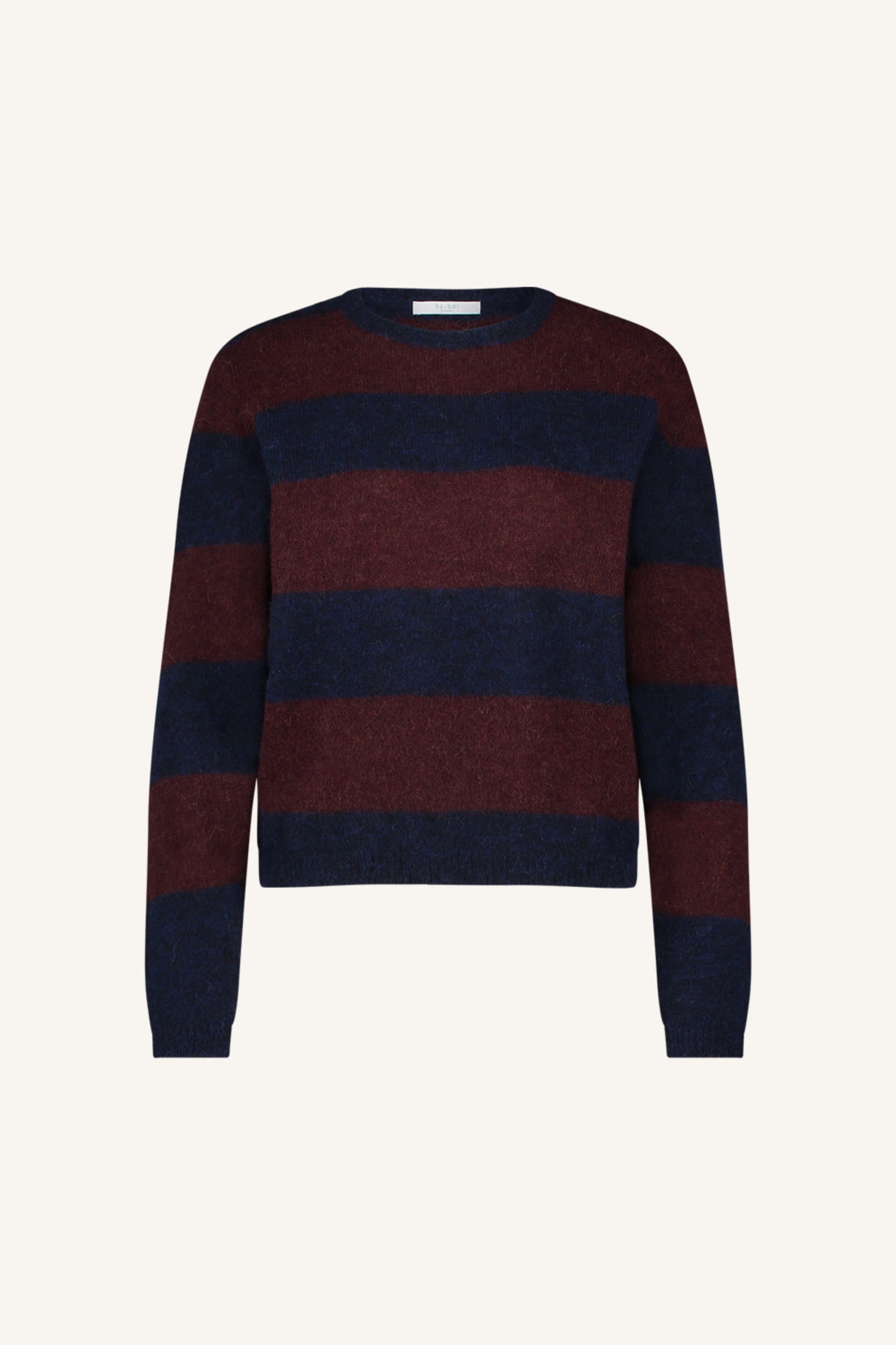 gwen big stripe pullover | wine