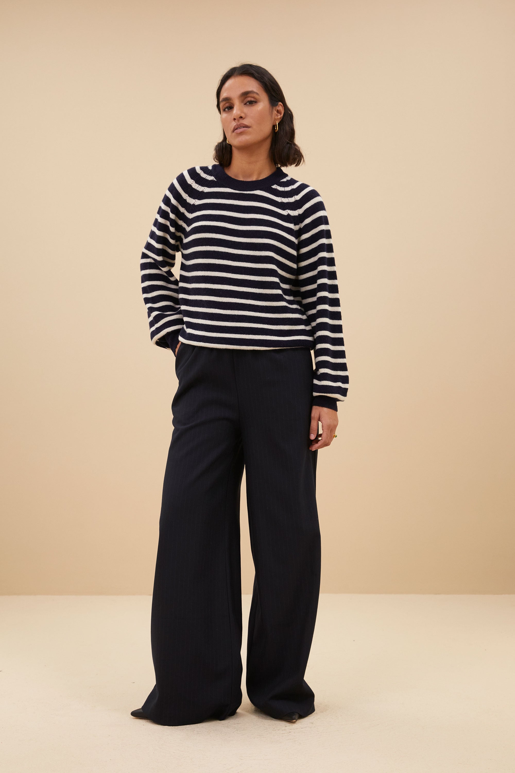 duccio stripe pullover | midnight