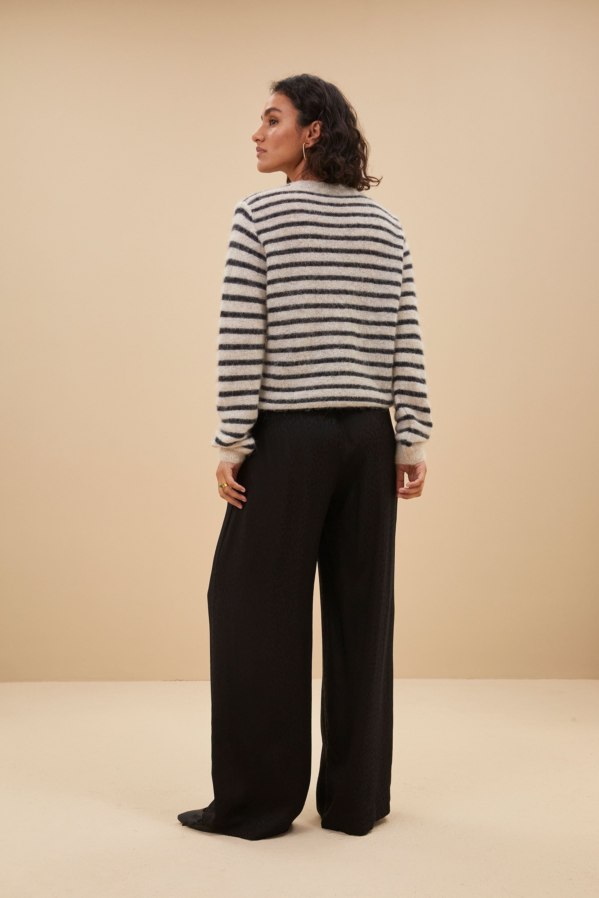 gwen thin stripe pullover | sand