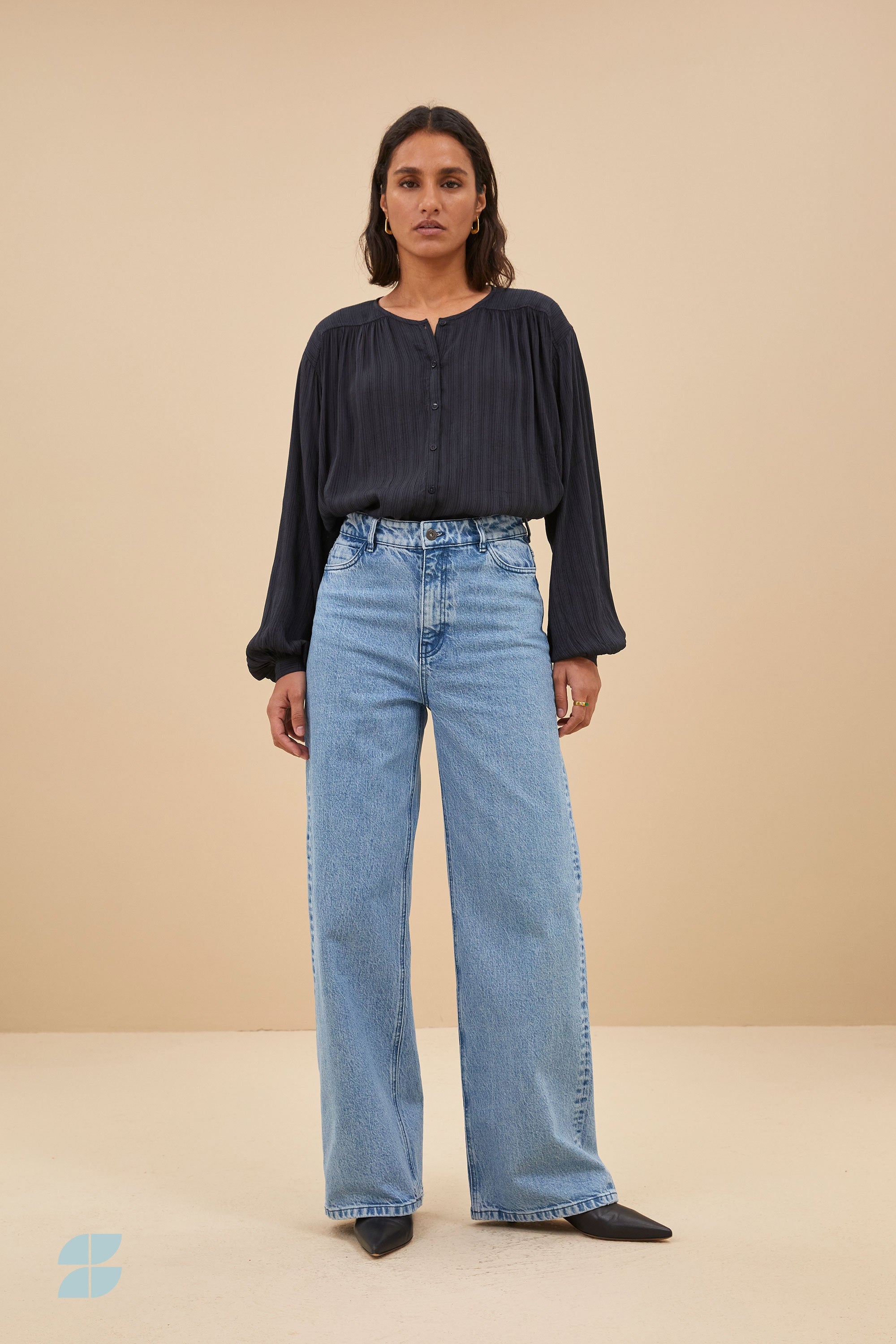 lina non stretch pants | light denim