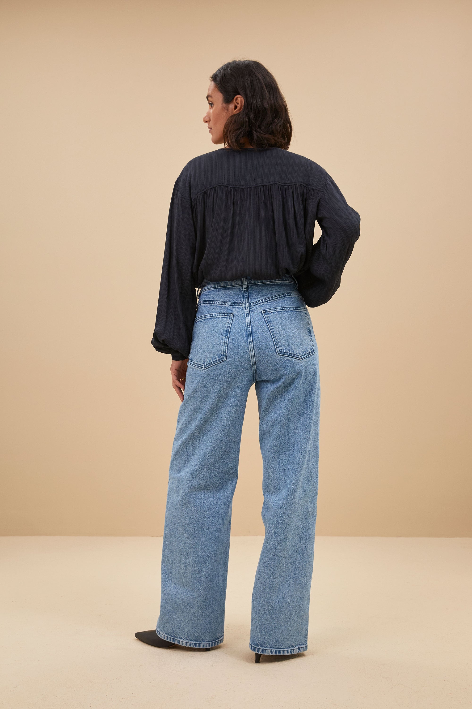 lina non stretch pants | light denim