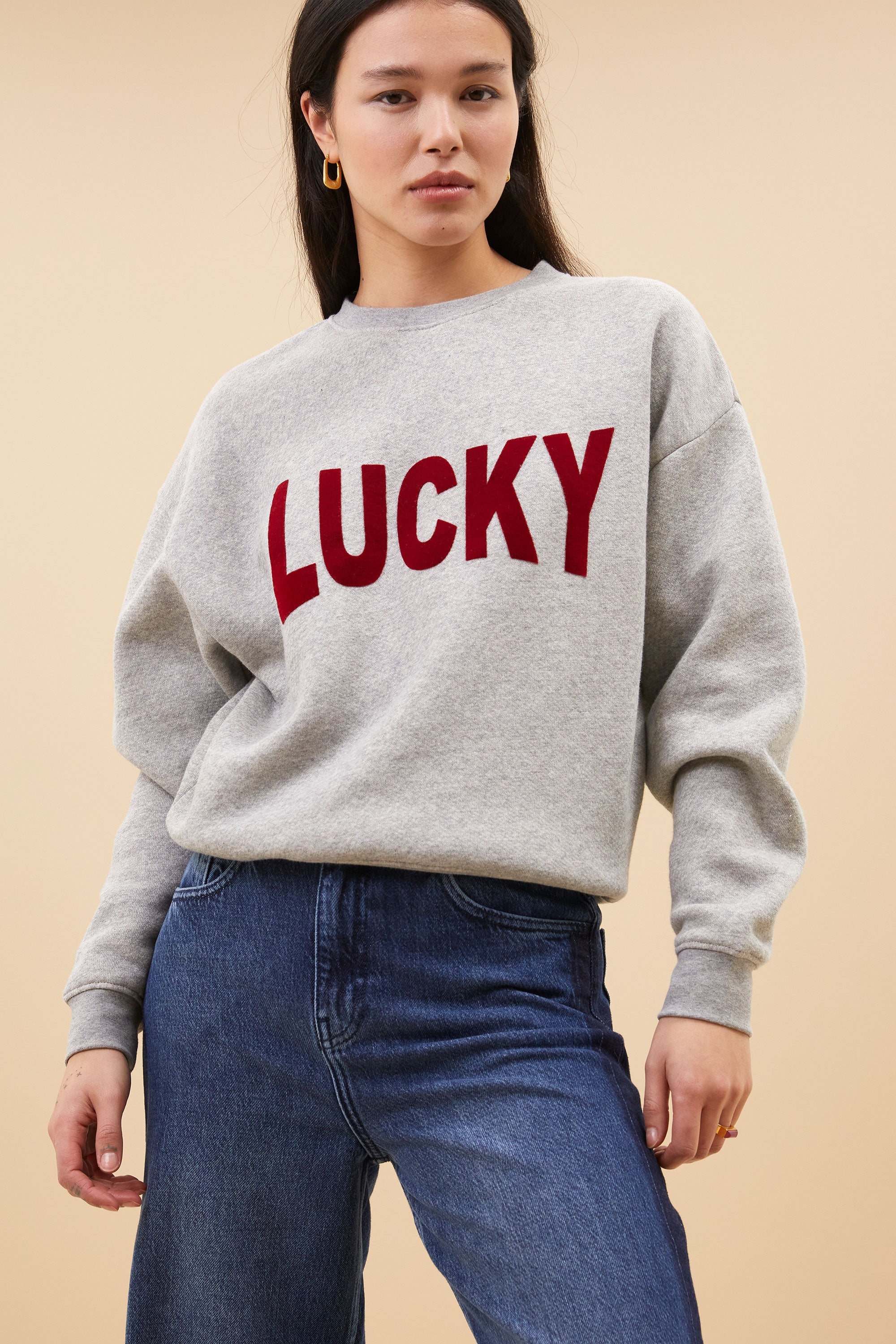 bas lucky sweater | grey melee