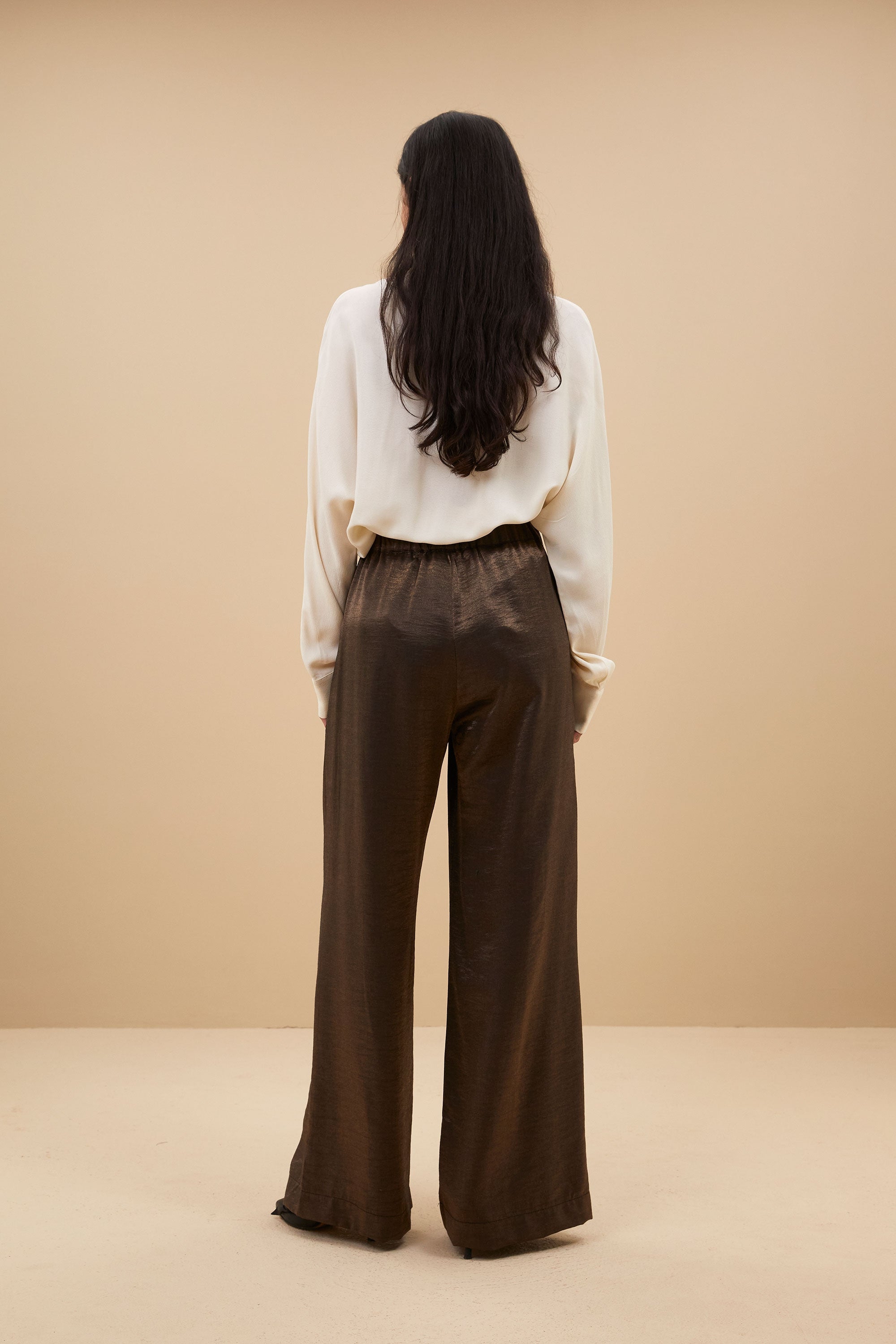 benji metallic pants | bronze