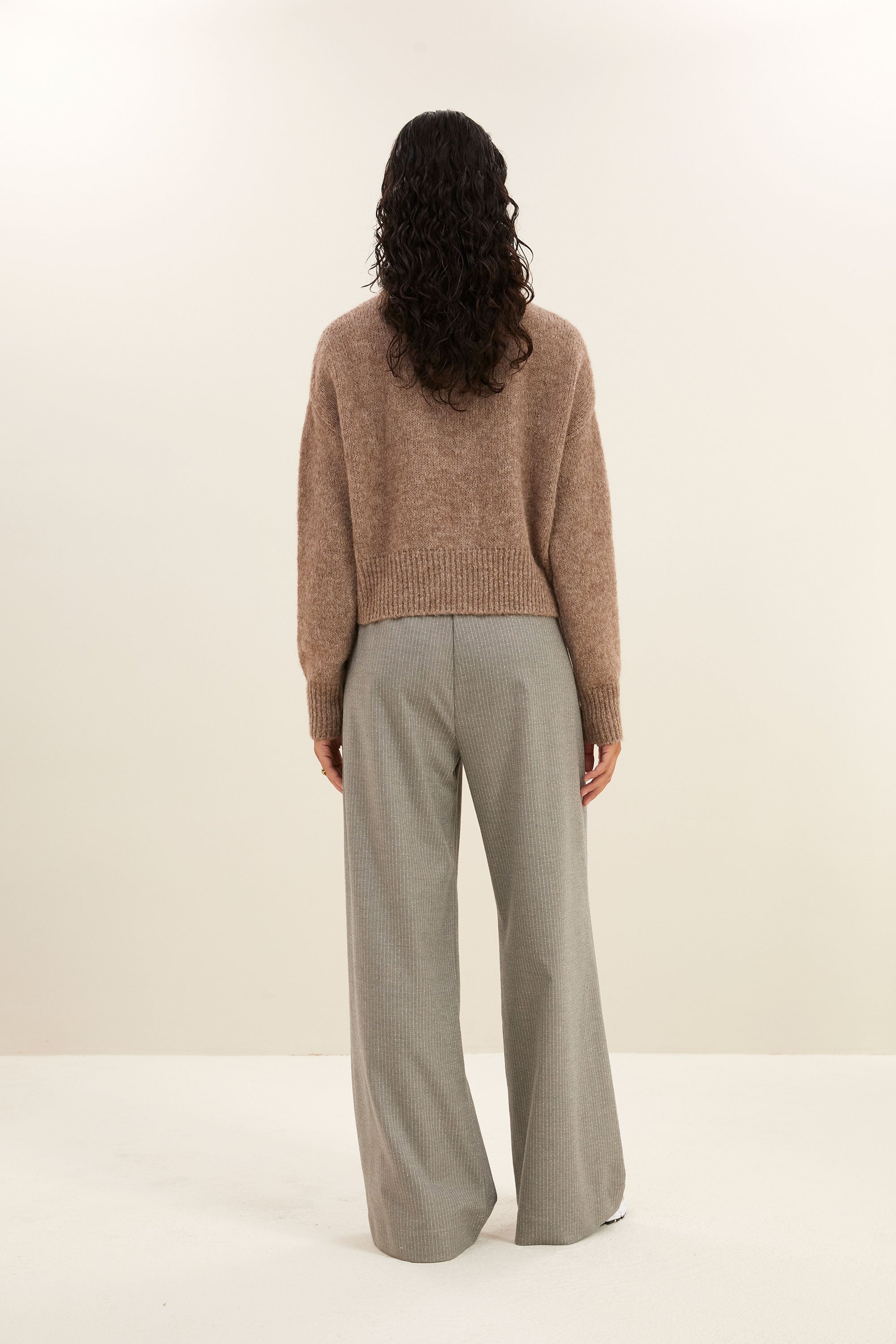 boxy beau pullover | biscuit