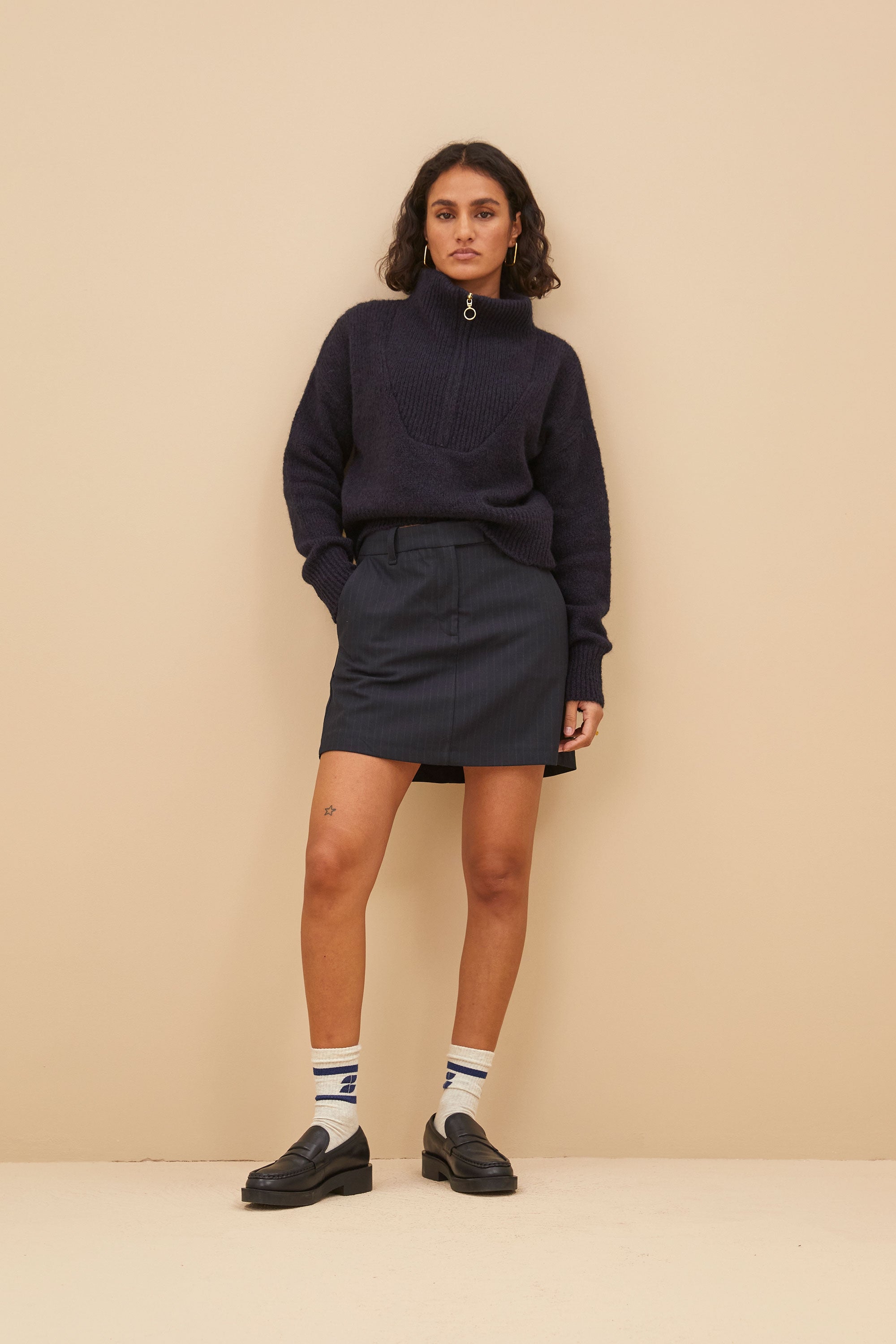 boxy beau pullover | midnight