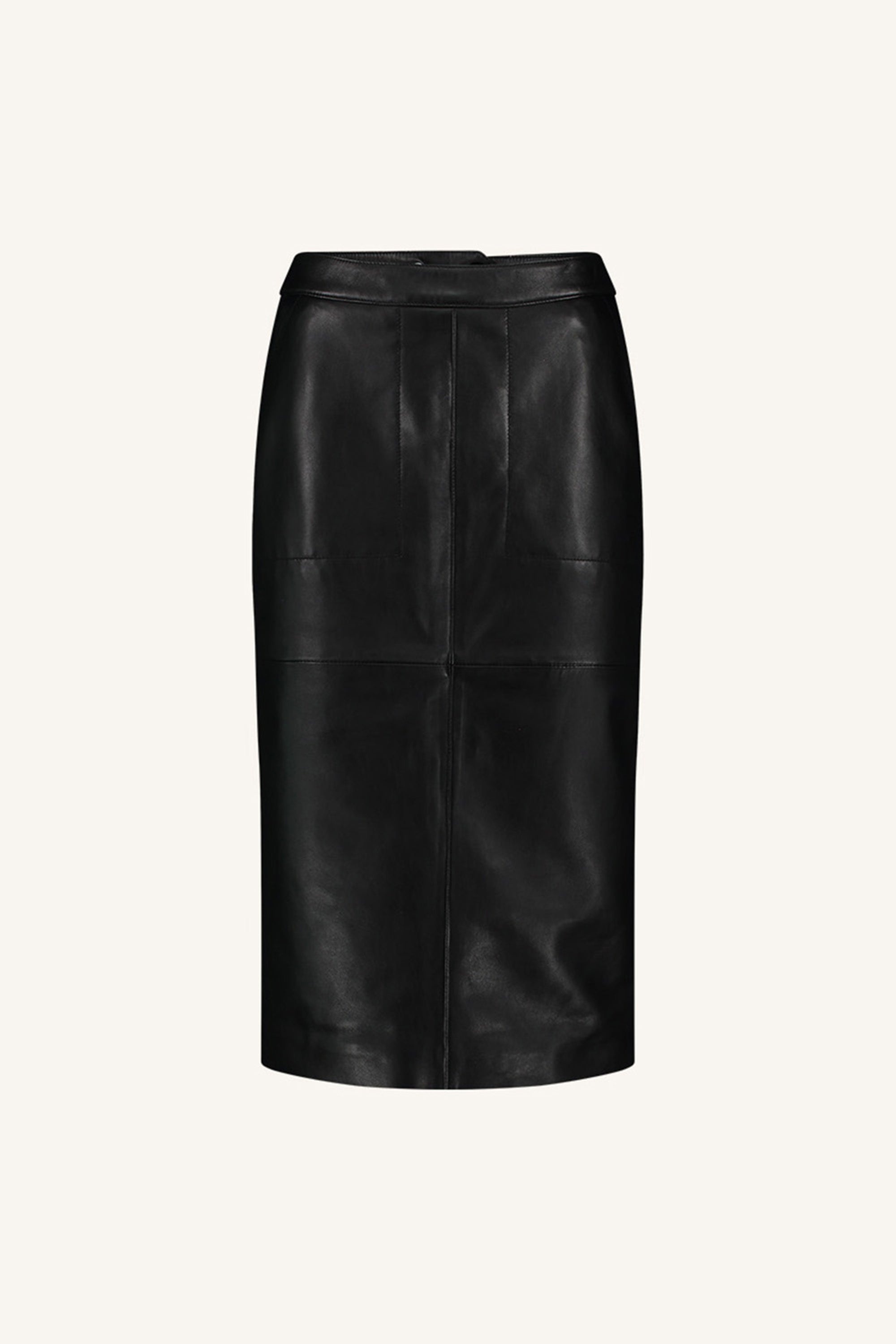 frenkie leather skirt | black