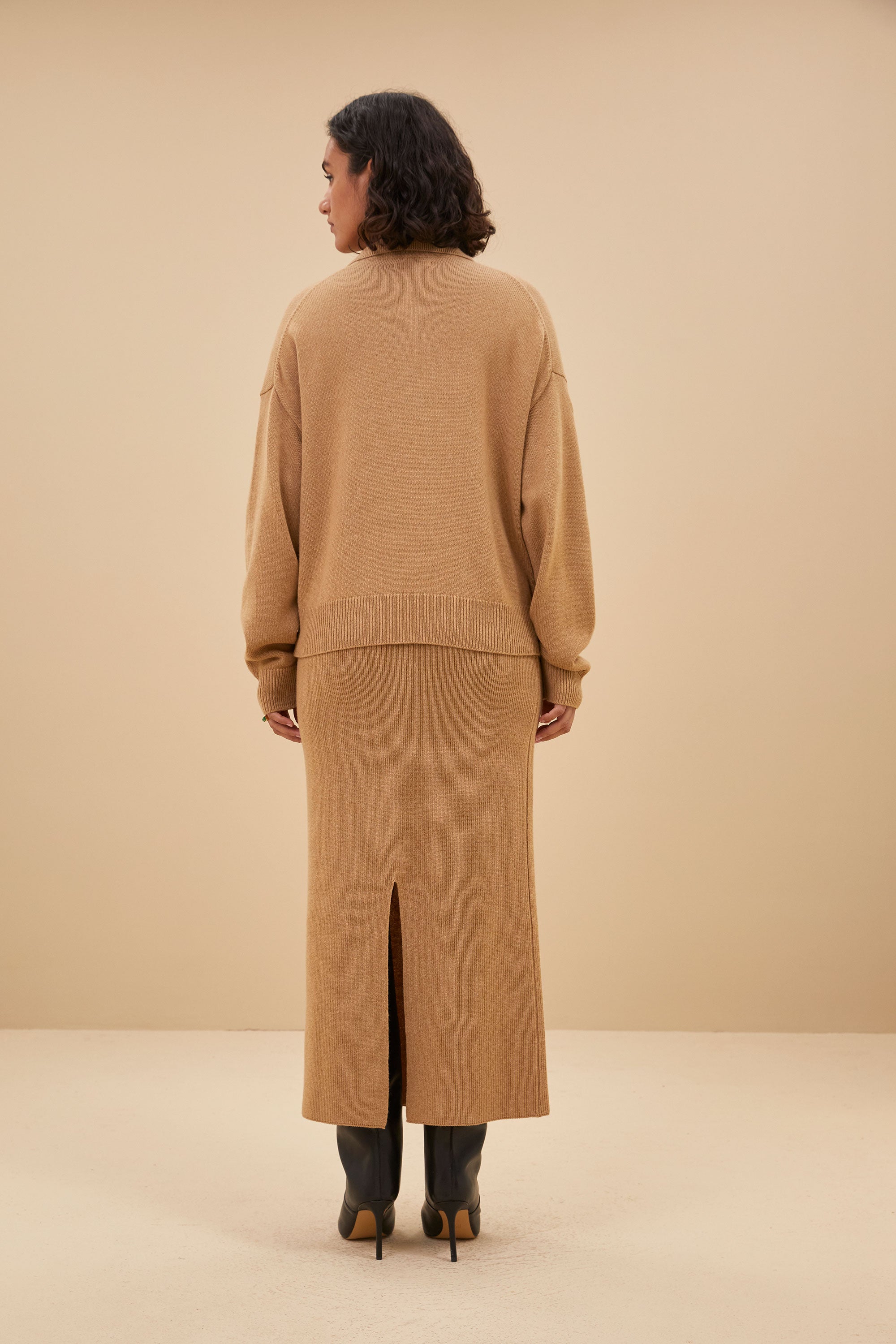 dex skirt camel front image