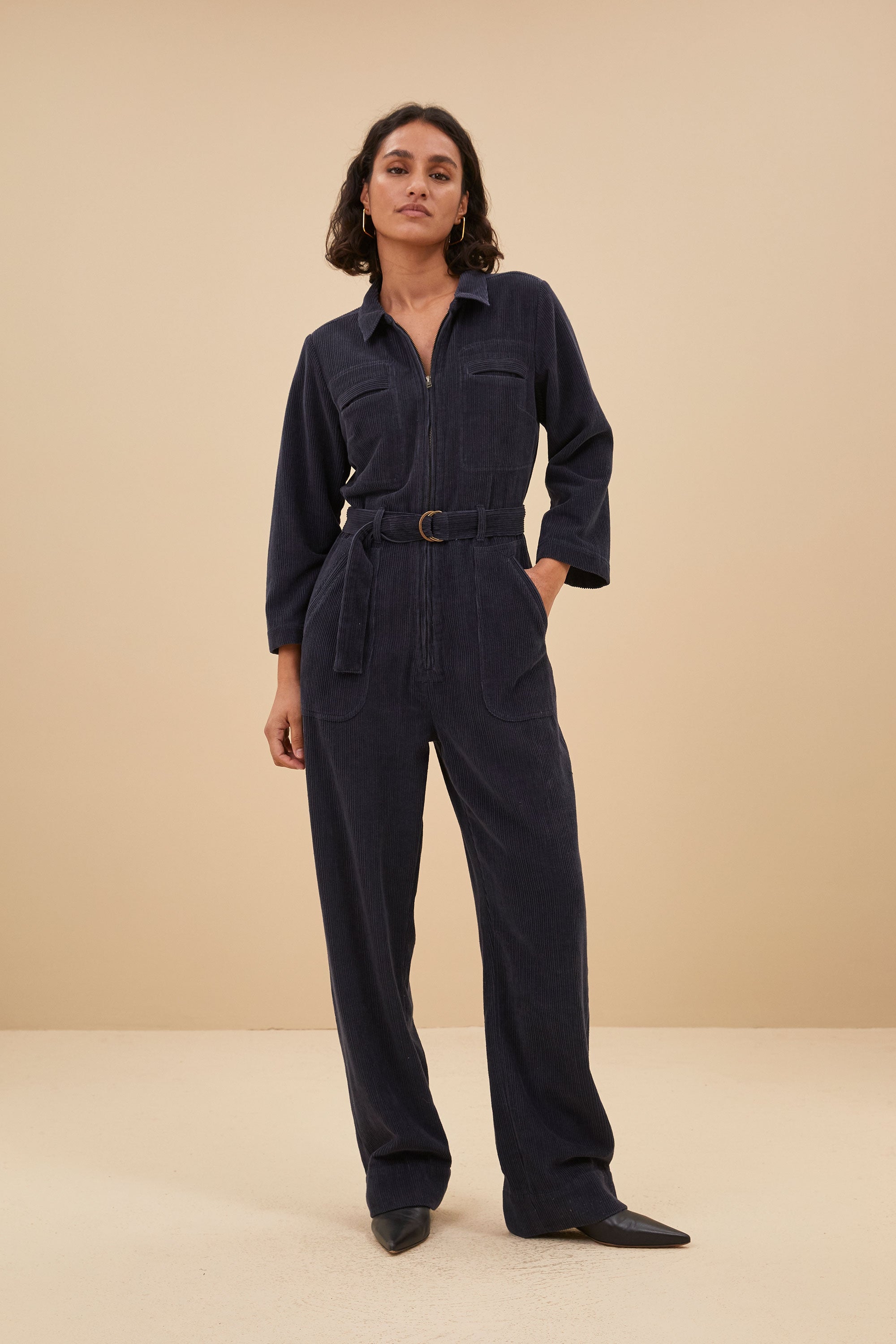 louise cord suit | midnight