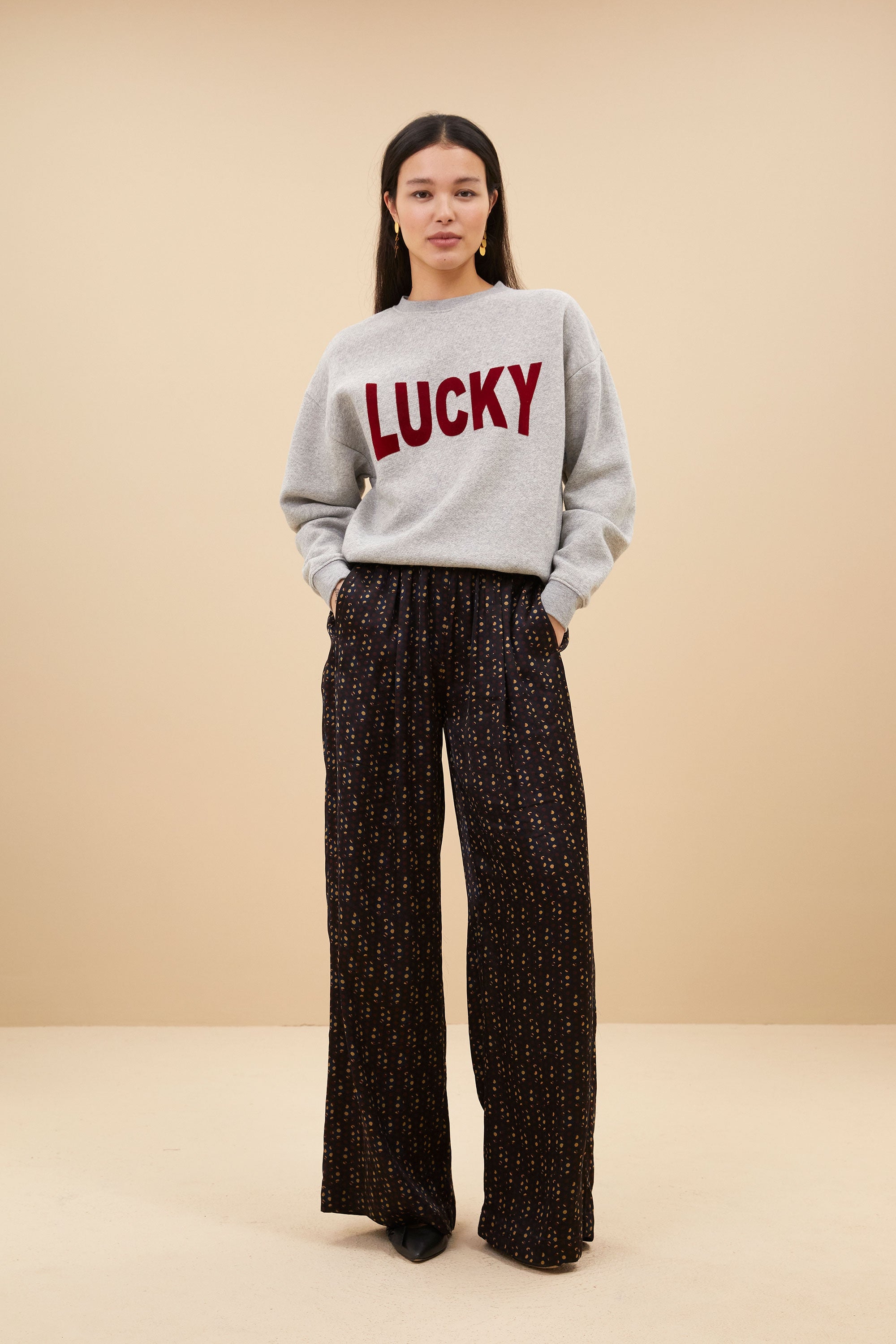 bas lucky sweater | grey melee