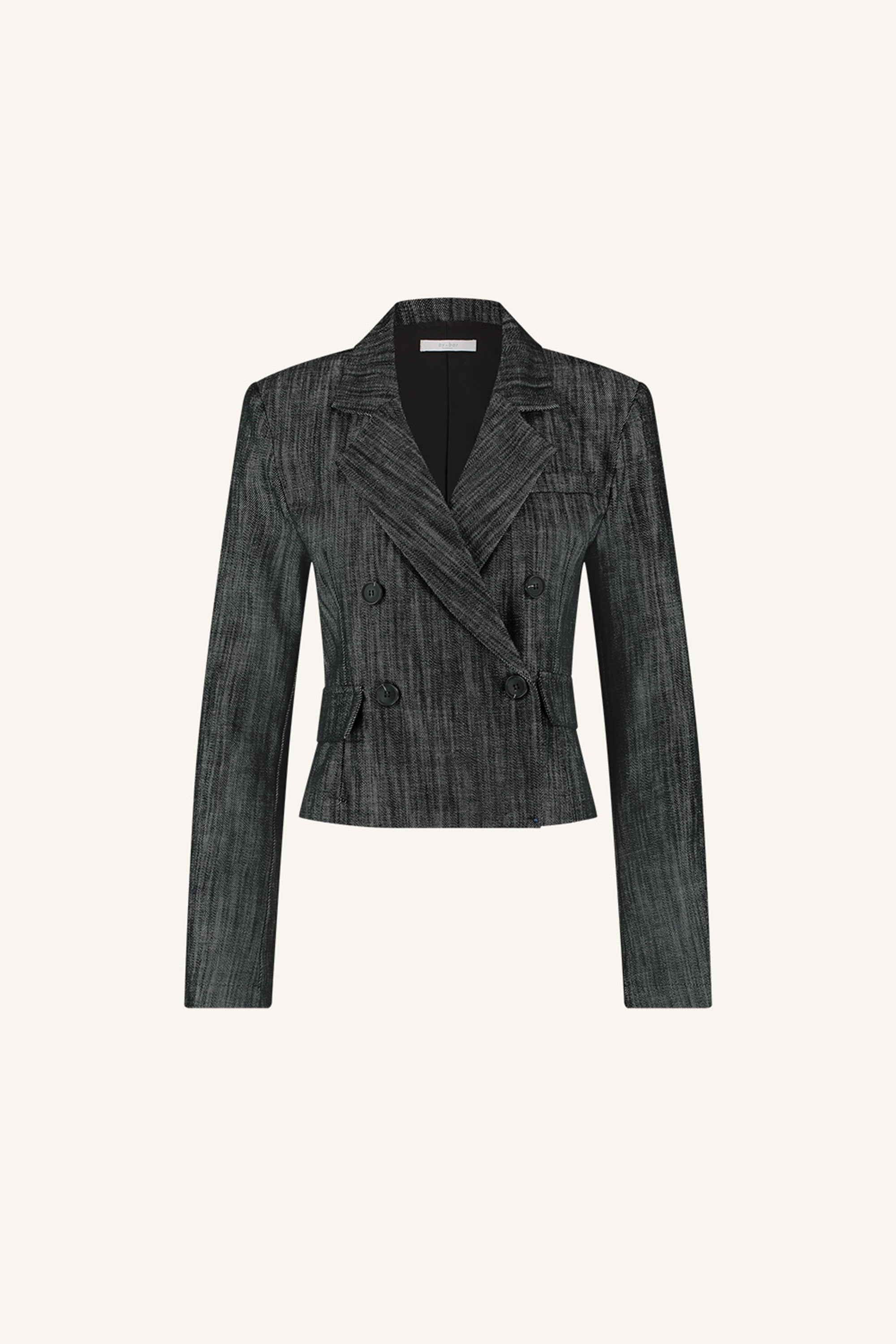 blazer adina de sarga | negro azabache