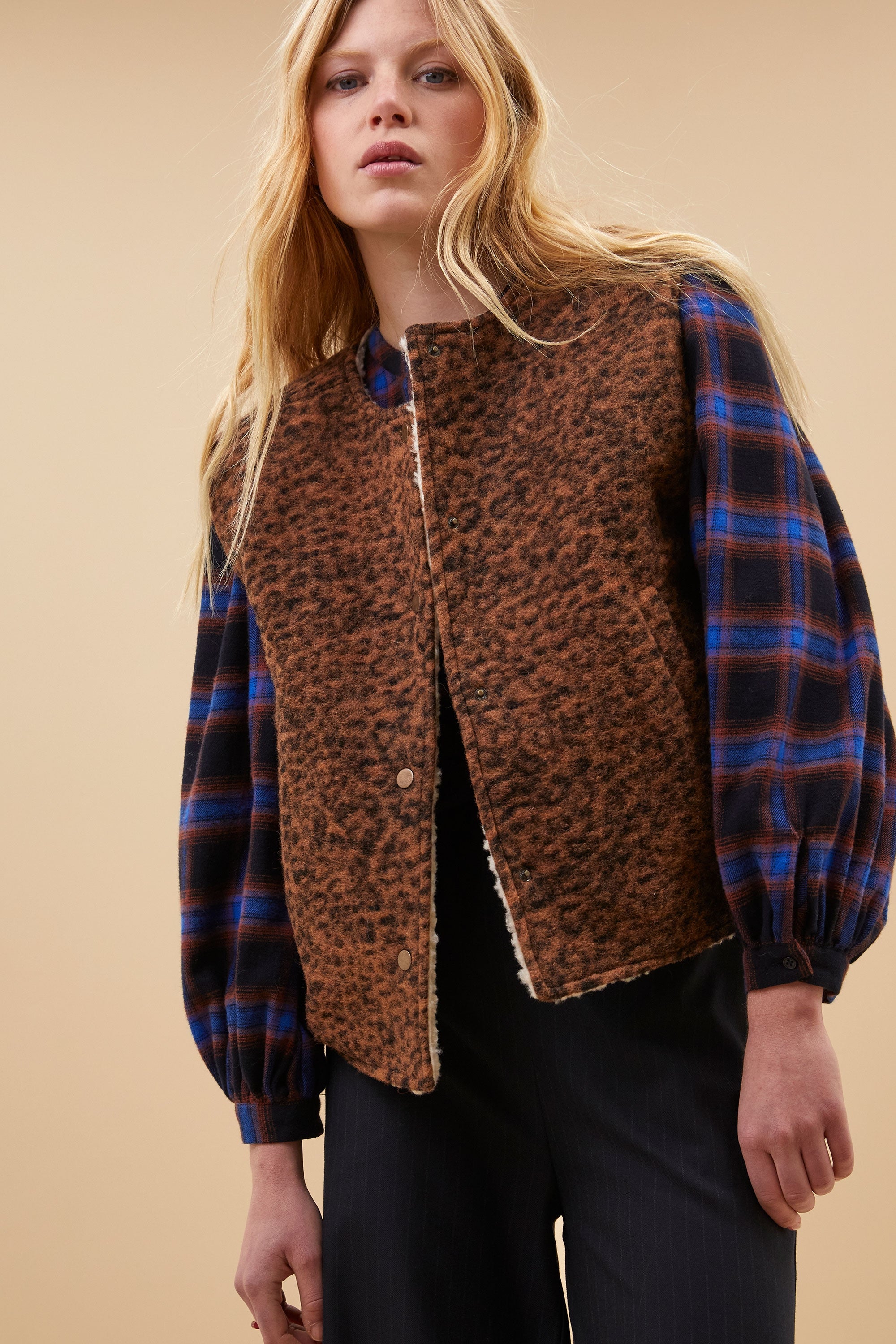 chaqueta joelle leo | leopardo