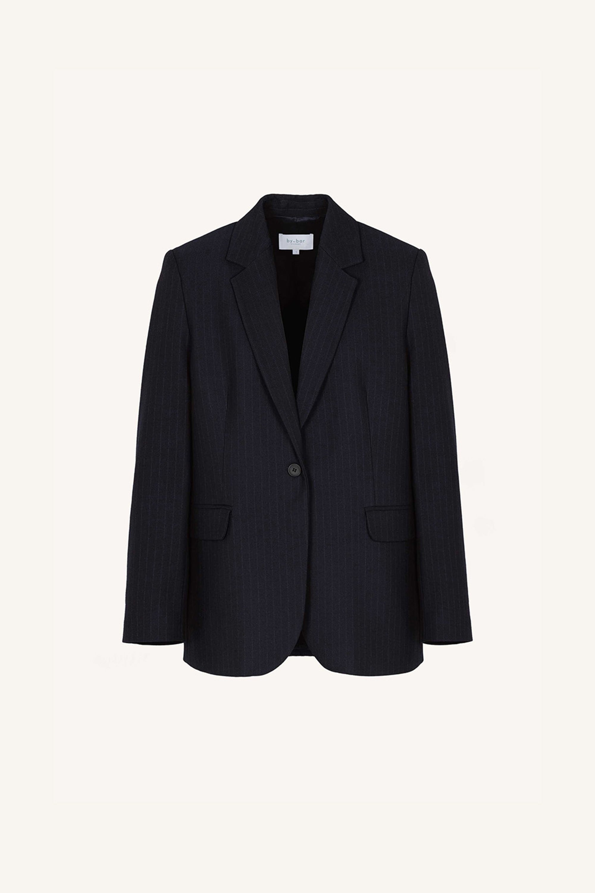 jill pinstripe blazer | midnight