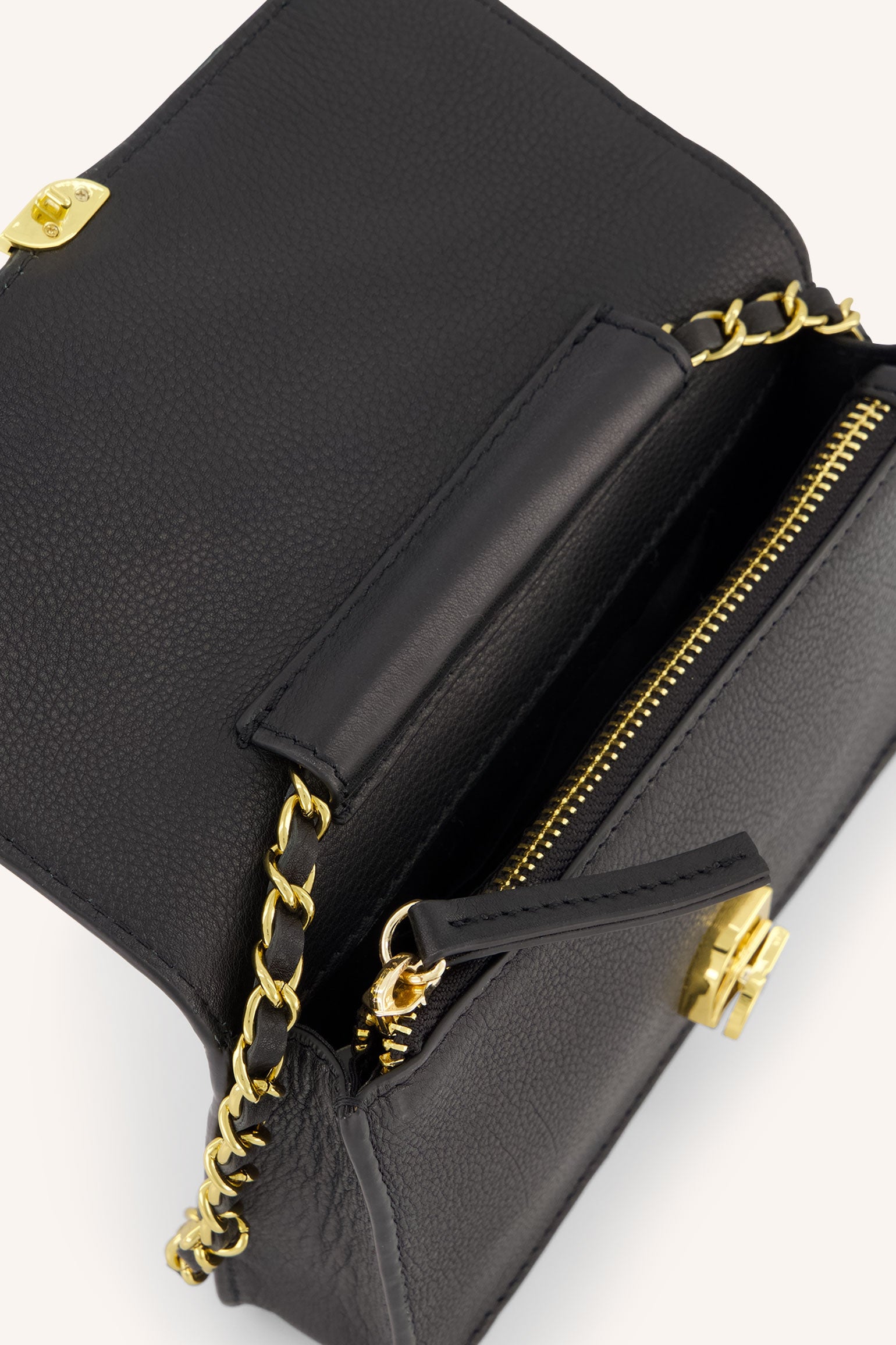 loua leather bag | black