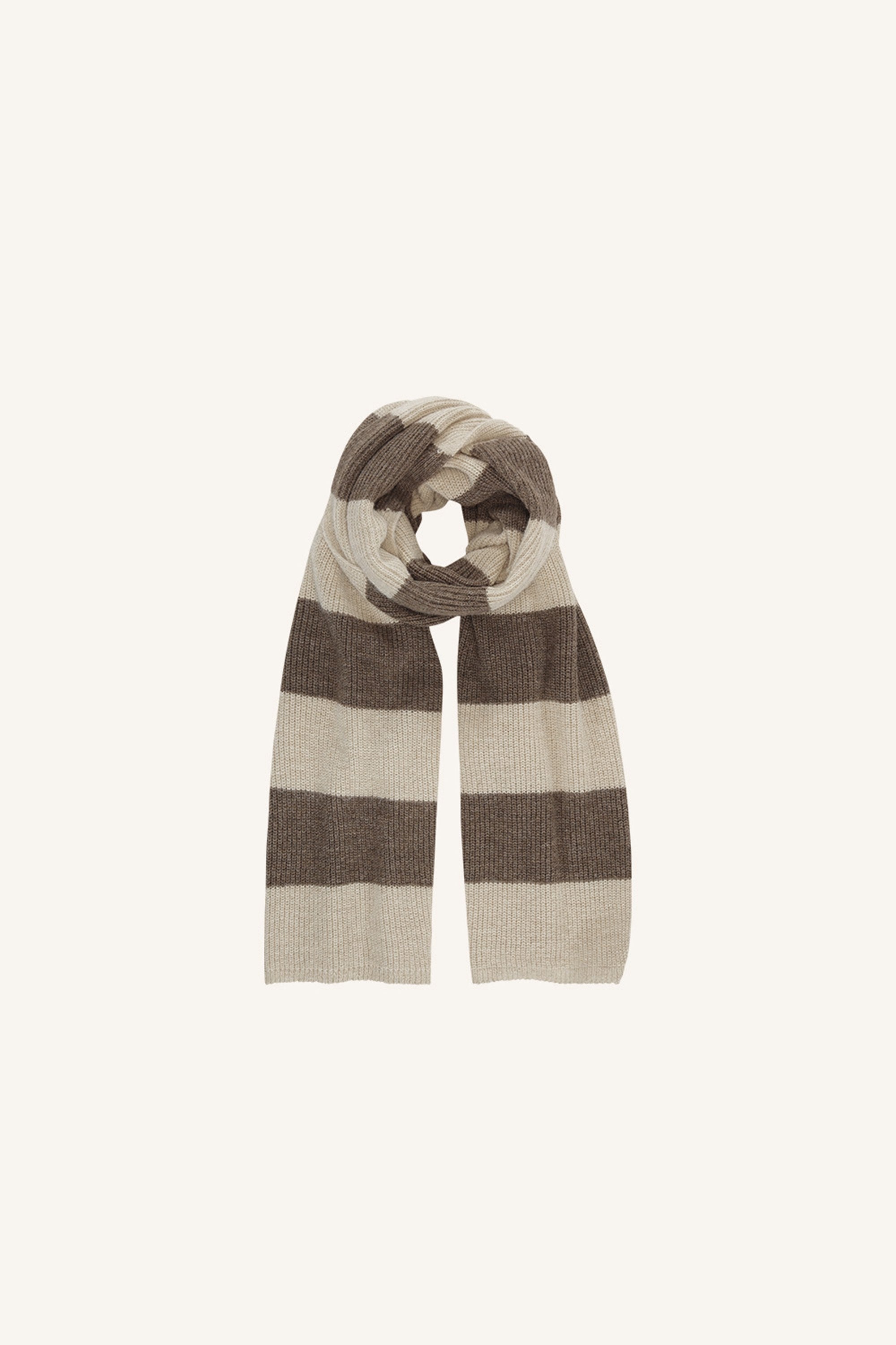 lilly striped scarf | biscuit