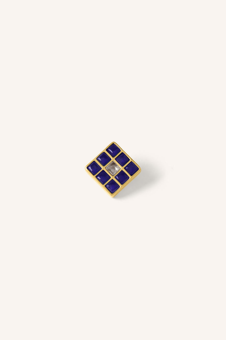 pd-gyan-broche-blue-gold plated-all-time classic-by-bar-vooraanzicht