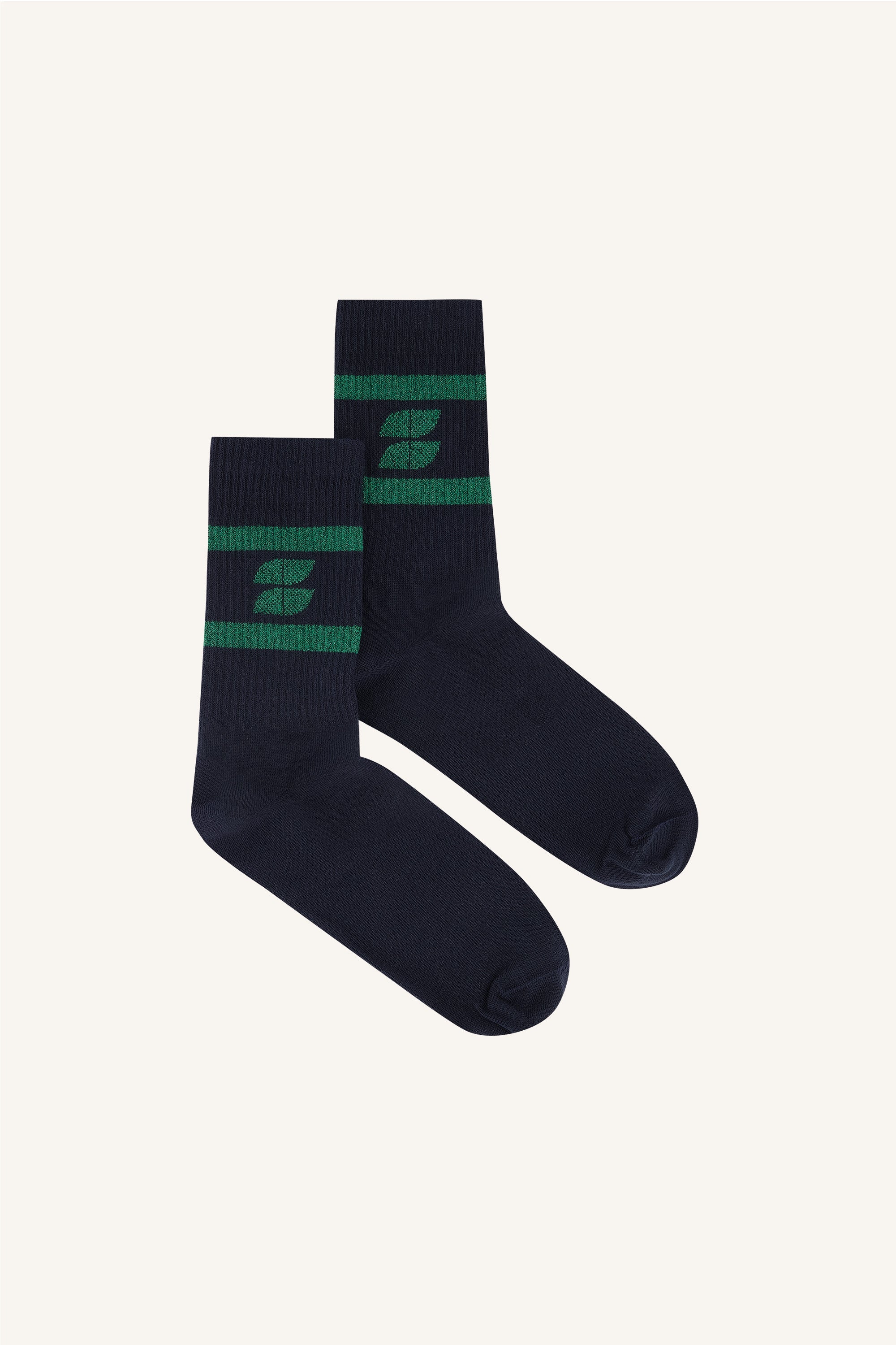 logo sparkle socks | dark green