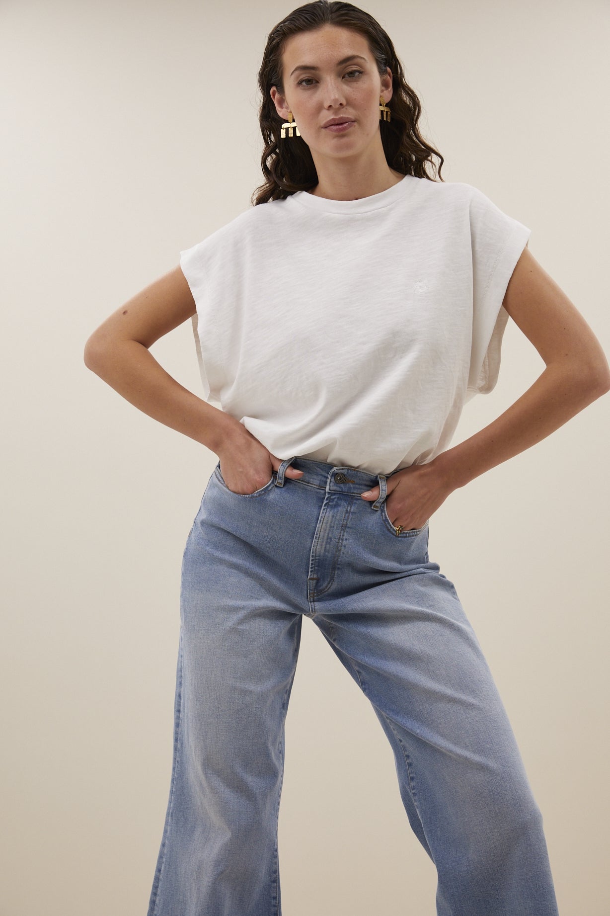 femme denim pants | light denim